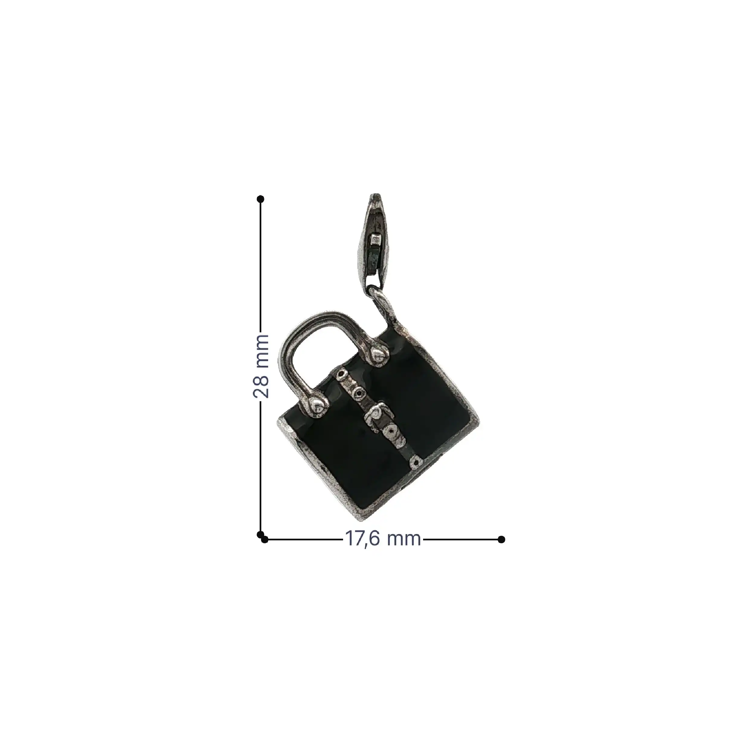 Charm Silber Thomas Sabo Tasche schwarz