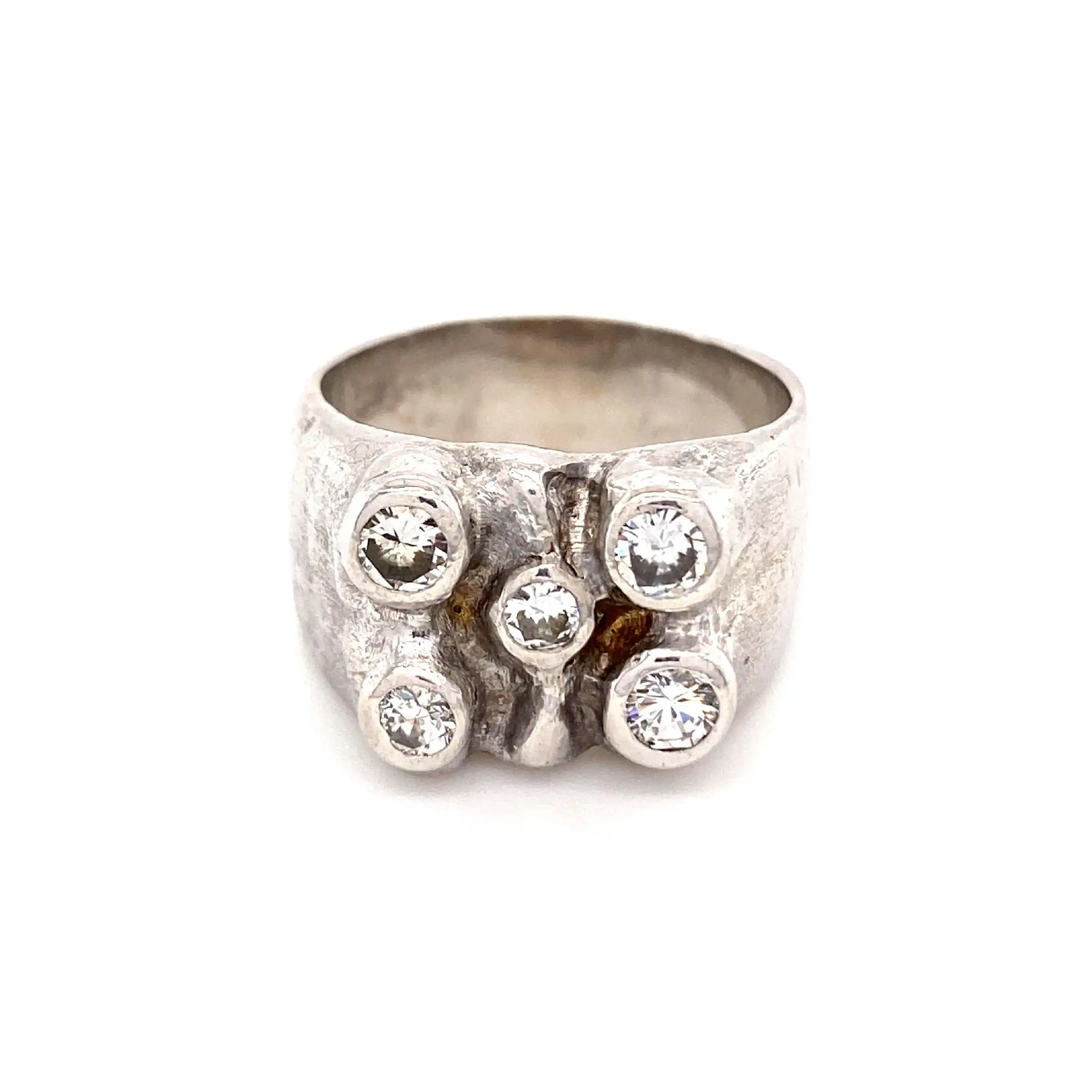 Ring Weißgold Handarbeit mit Brillanten Ring Weißgold Handarbeit mit Brillanten