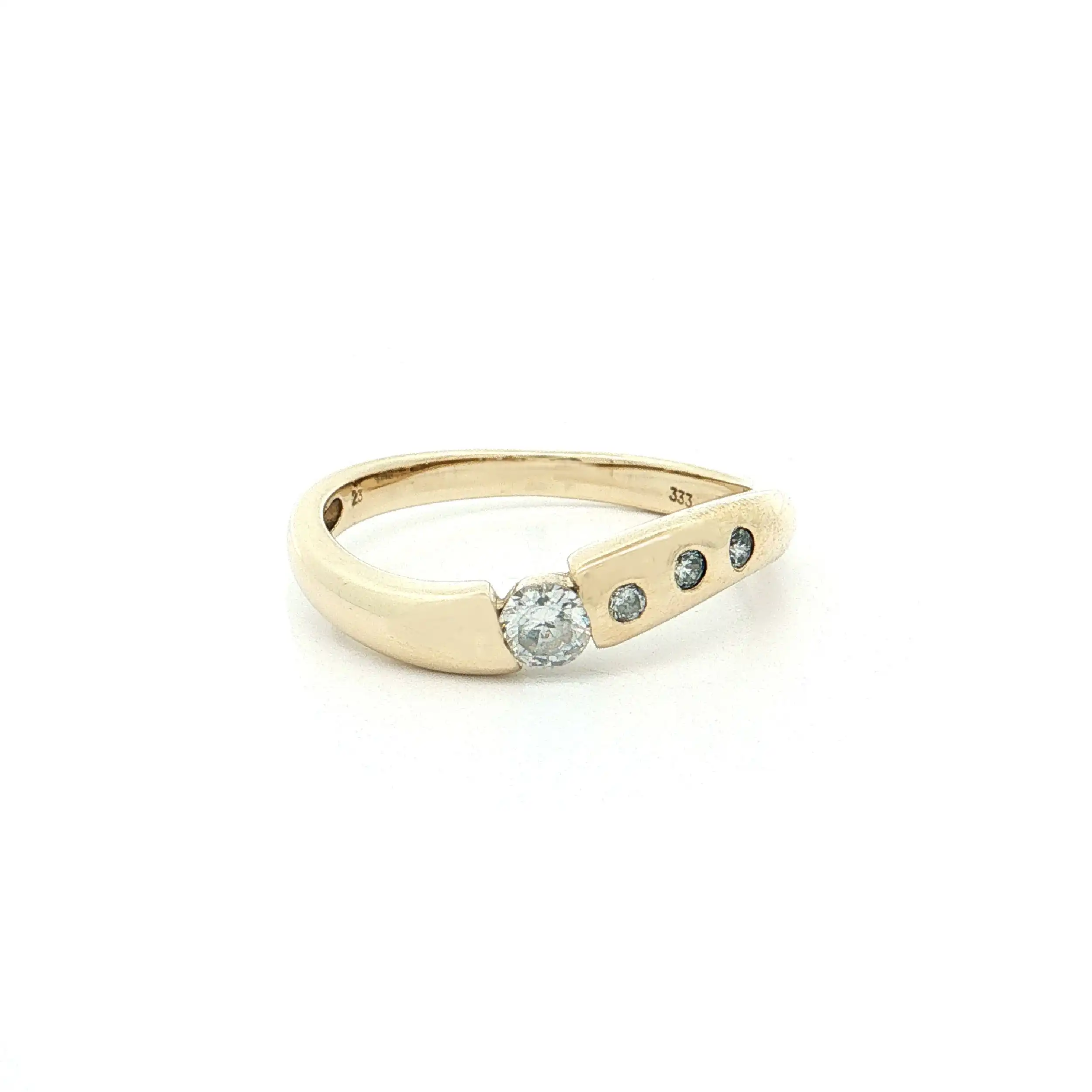 Ring Gelbgold geschwungen mit Zirkonia Ring Gelbgold geschwungen mit Zirkonia