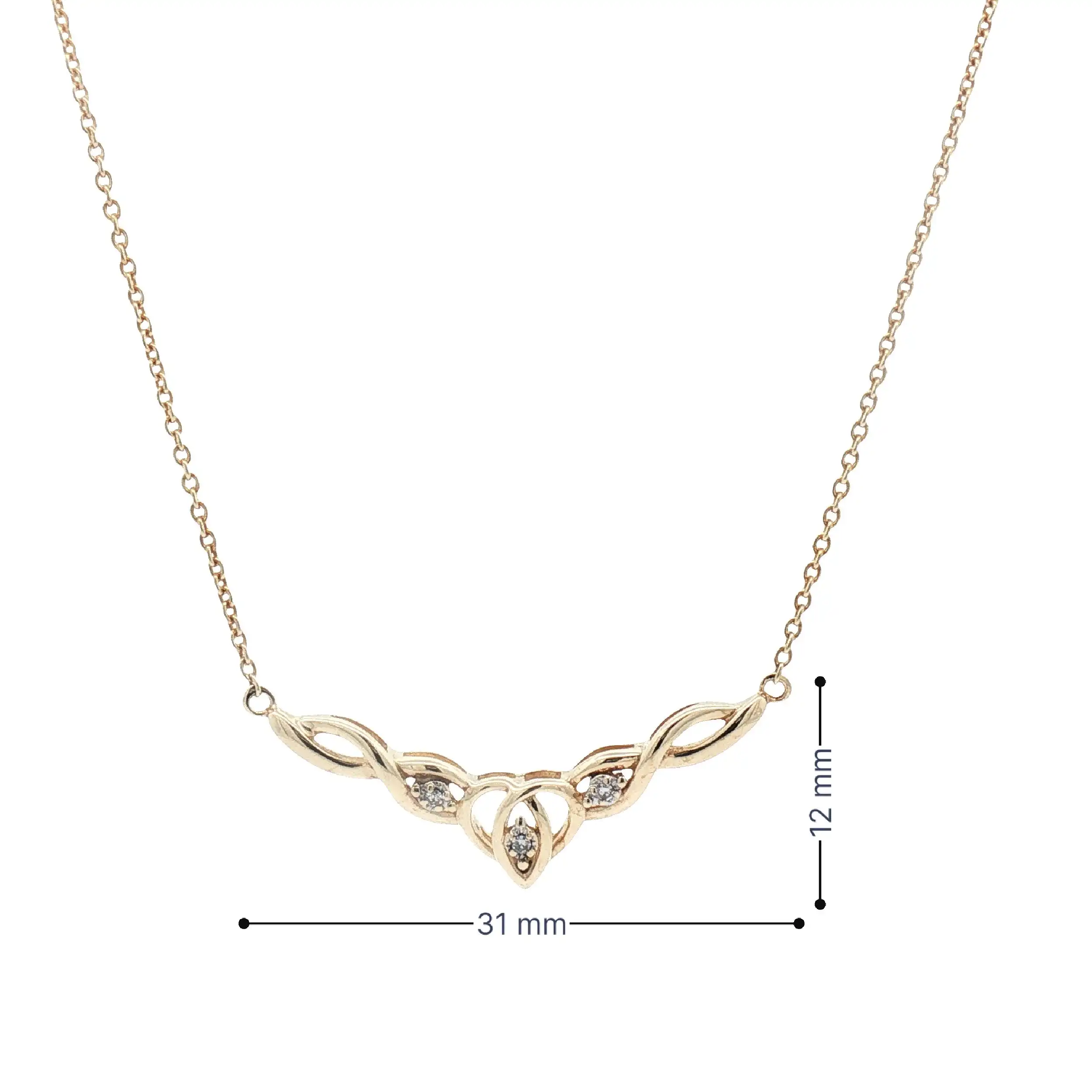 Collier Gelbgold mit Zirkonia