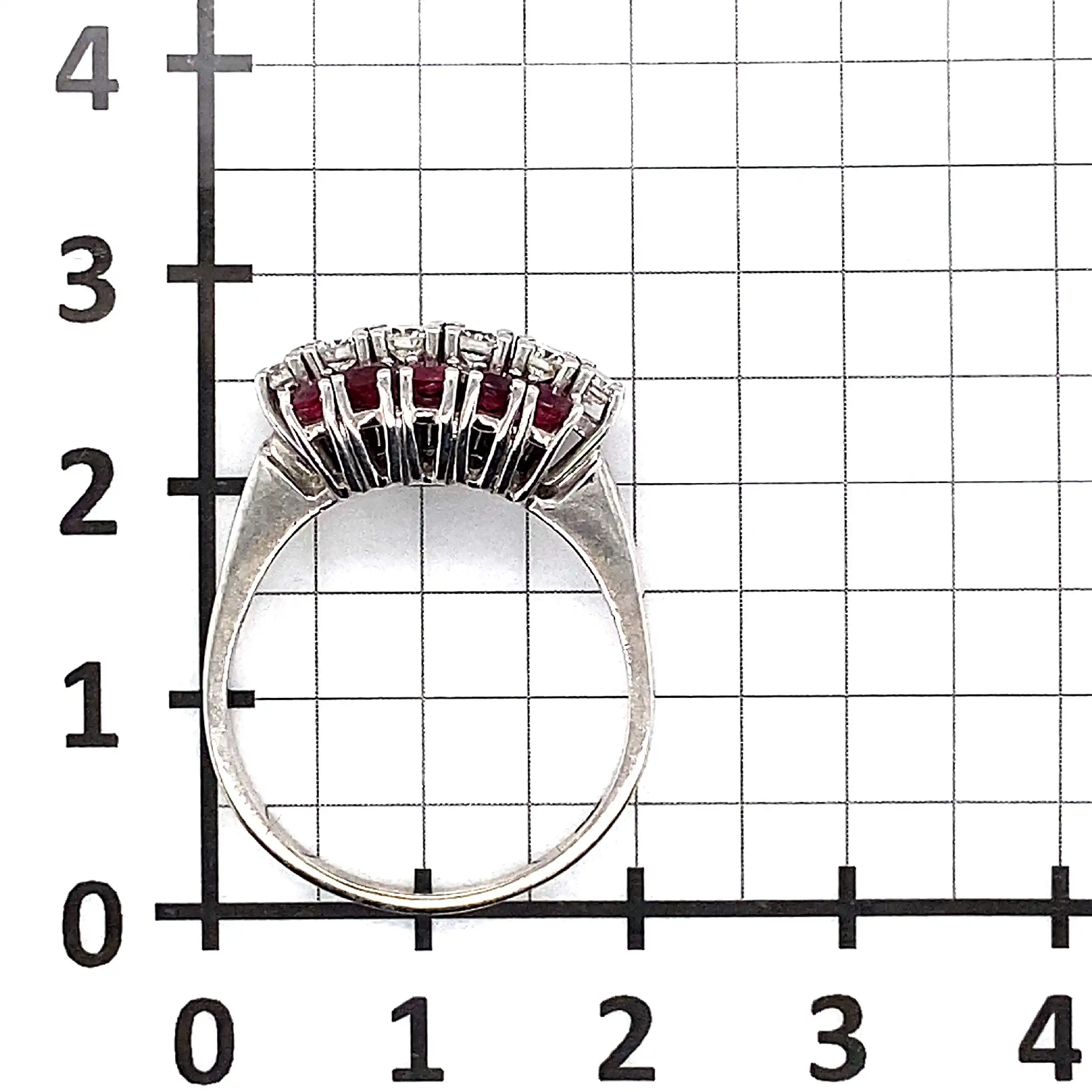 Ring Weißgold mit Rubinen und Brillanten Ring Weißgold mit Rubinen und Brillanten