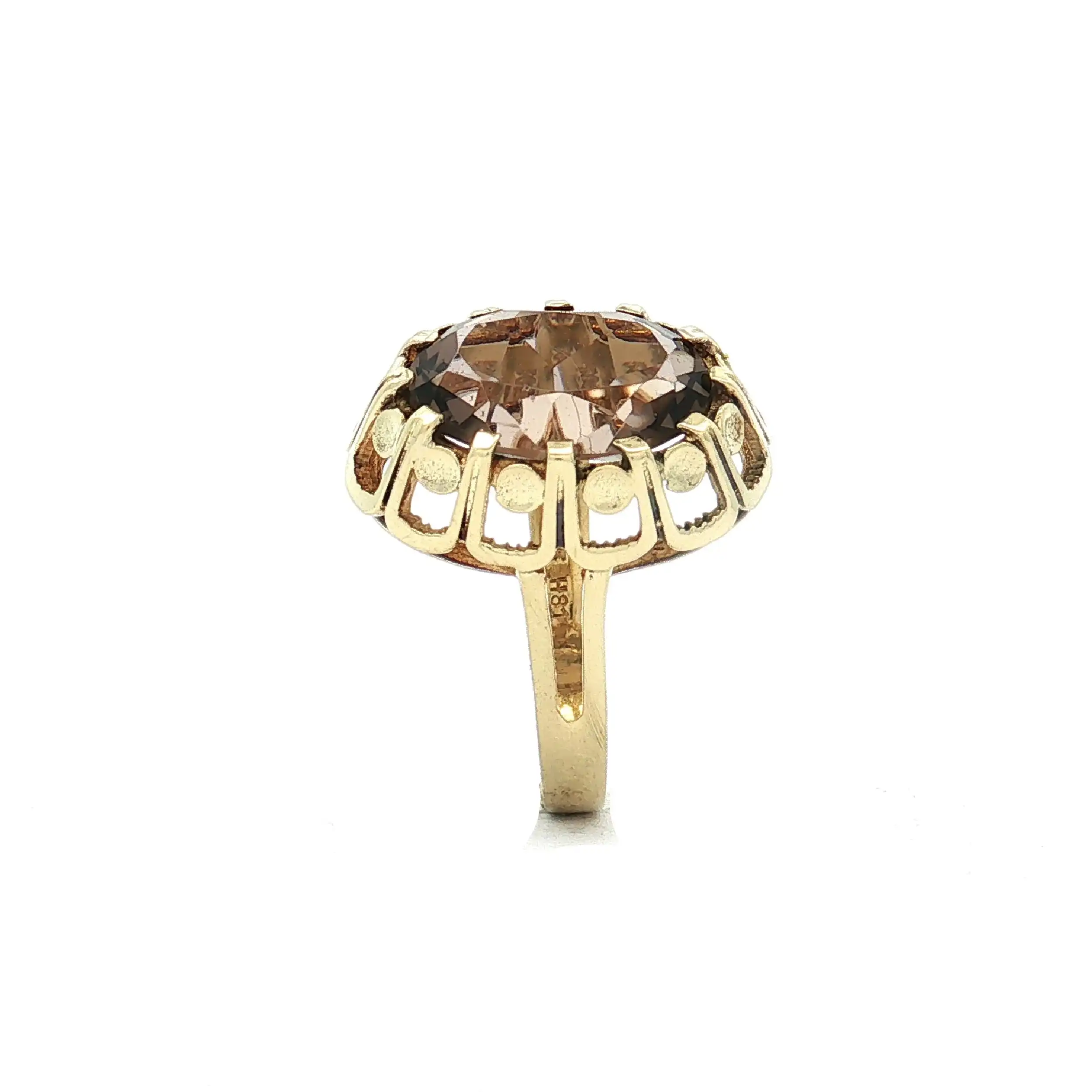 Ring Gelbgold mit Rauchquarz Ring Gelbgold mit Rauchquarz