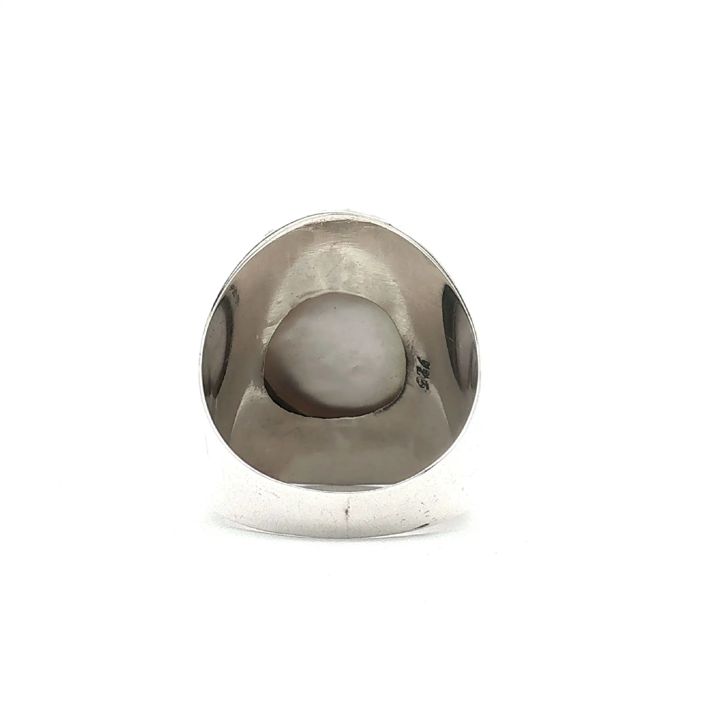 Ring Silber mit Mabéperle