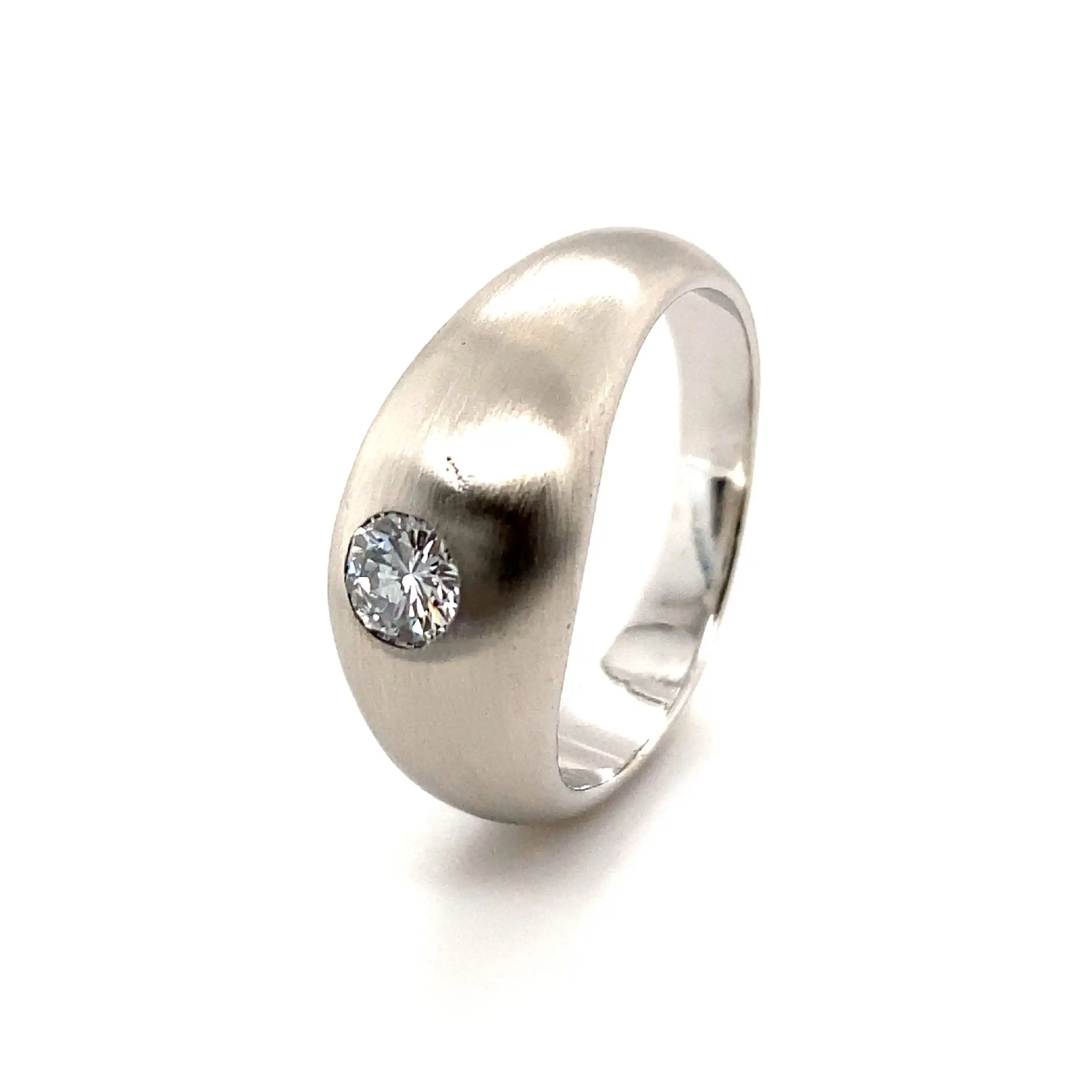 Ring Weißgold mit Brillant Ring Weißgold mit Brillant