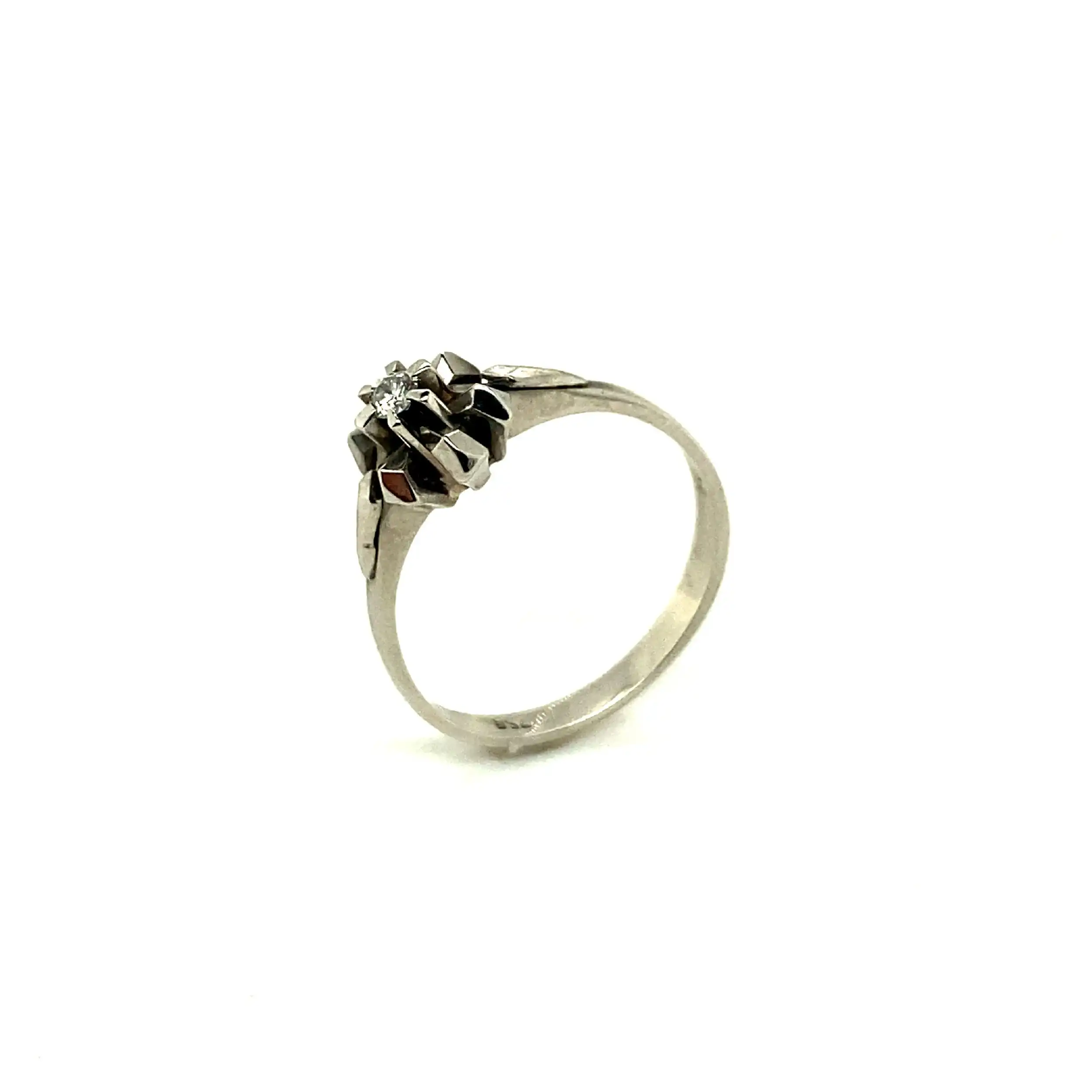 Ring Weißgold mit Brillant Ring Weißgold mit Brillant