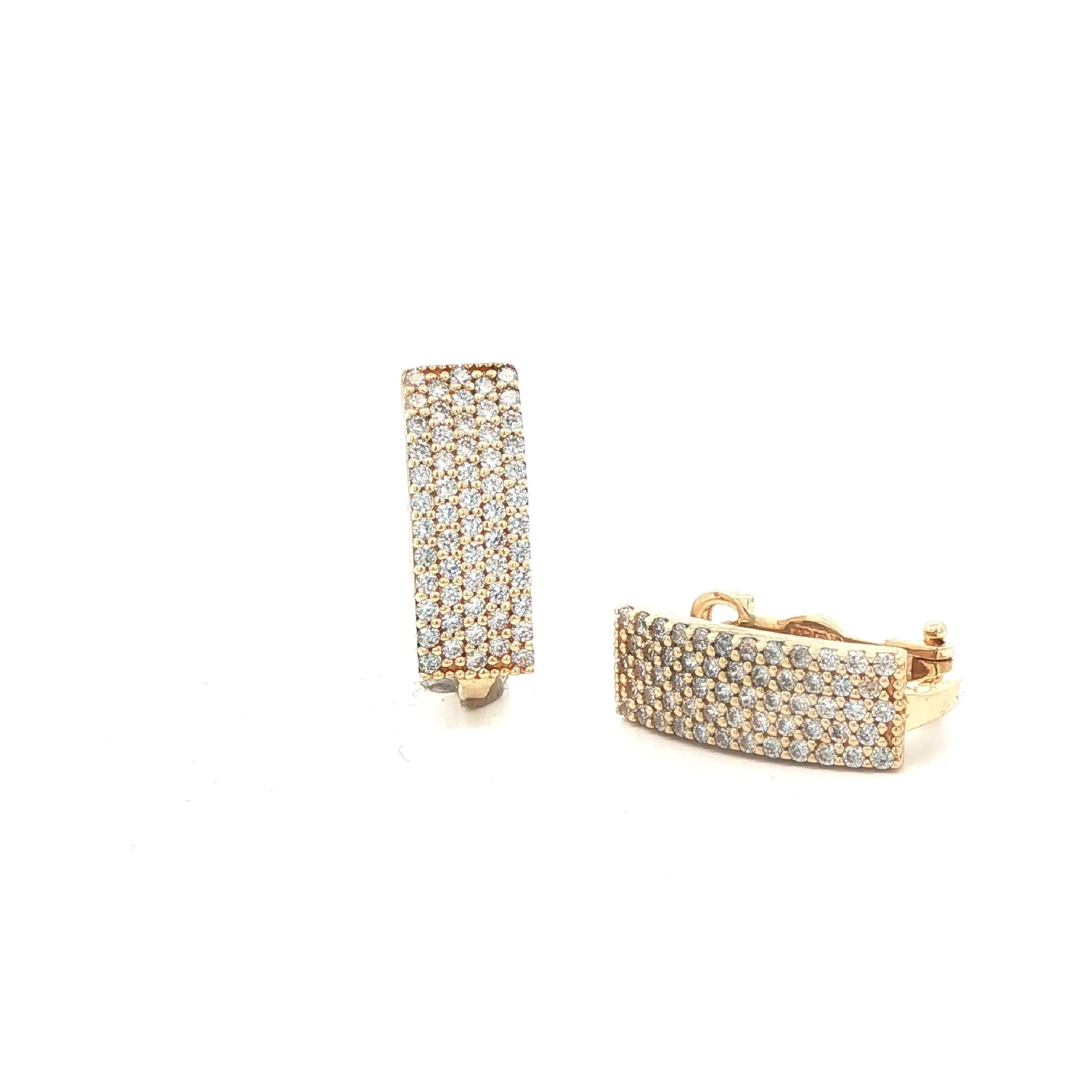 Creolen Gelbgold mit Zirkonia