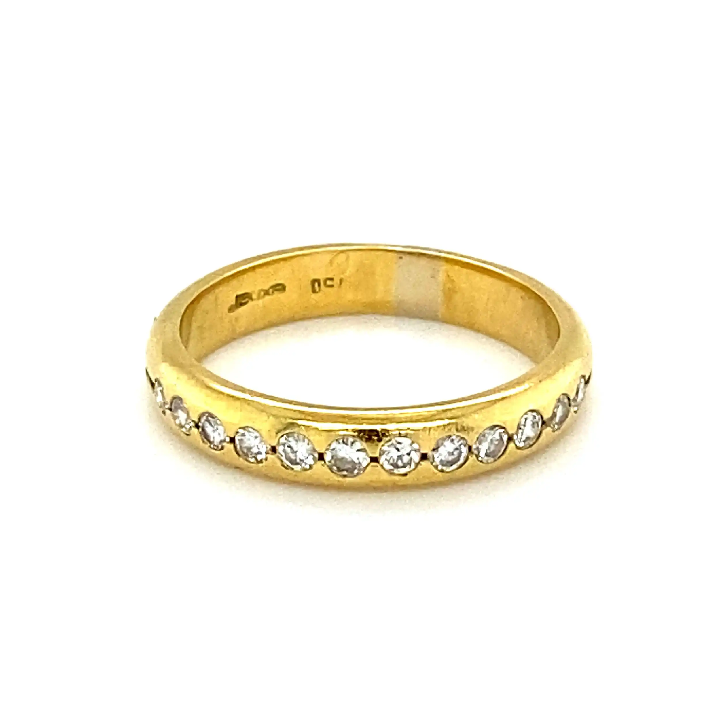 Halbmemoryring Gelbgold mit Brillanten Halbmemoryring Gelbgold mit Brillanten