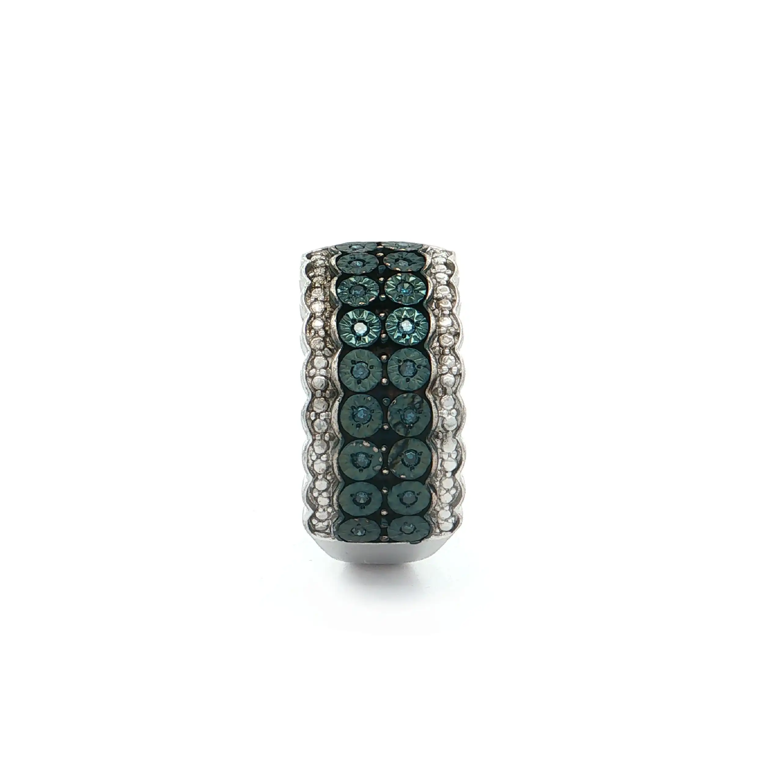 Ring Silber mit türkisen Diamanten