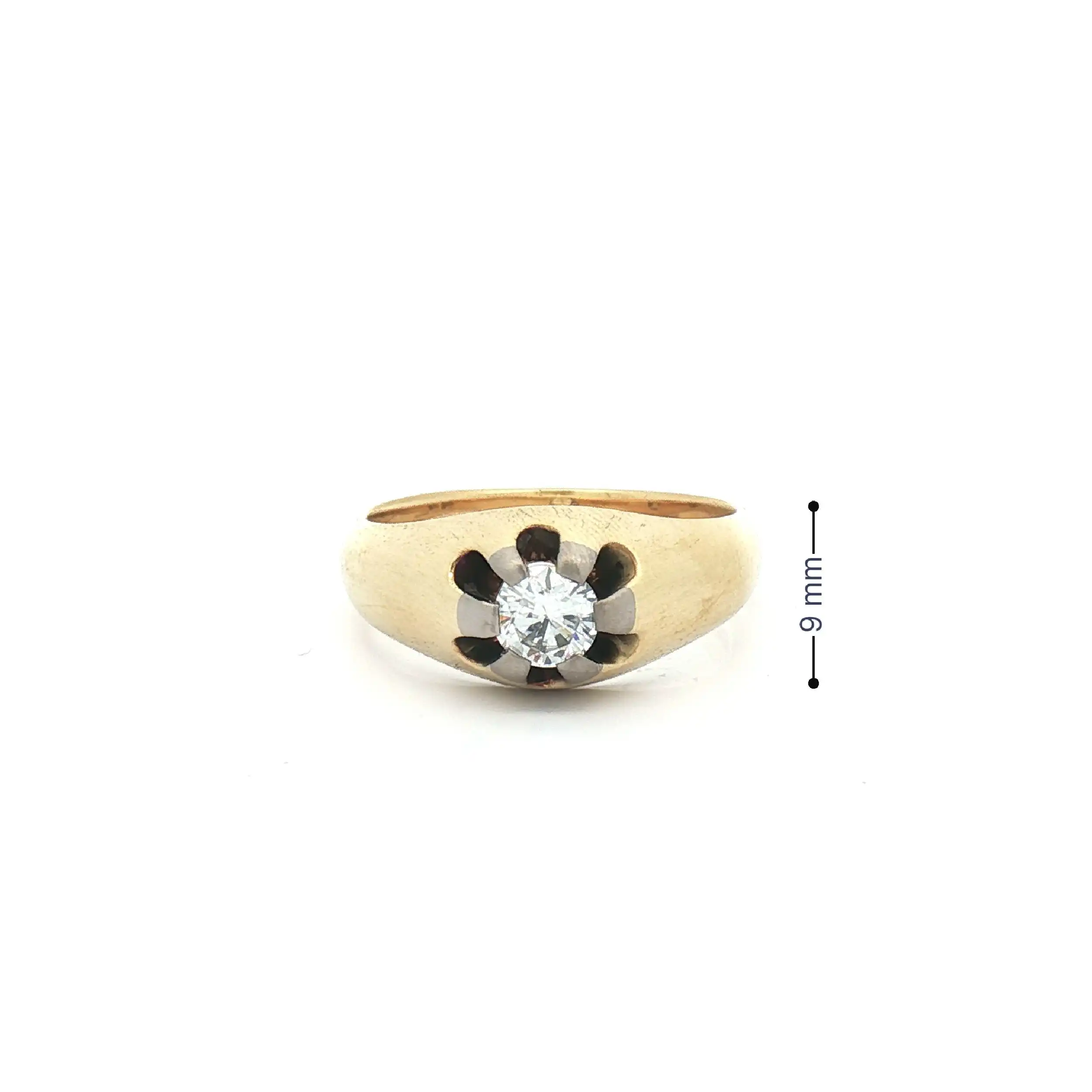 Ring Bicolor mattiert mit Brillant Ring Bicolor mattiert mit Brillant
