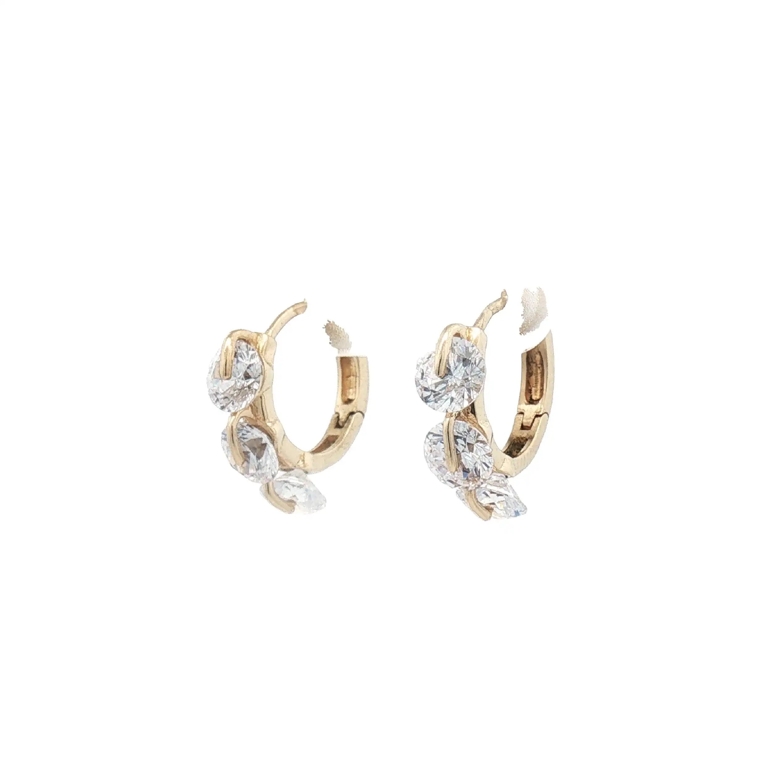 Creolen Gelbgold mit Zirkonia Creolen Gelbgold mit Zirkonia