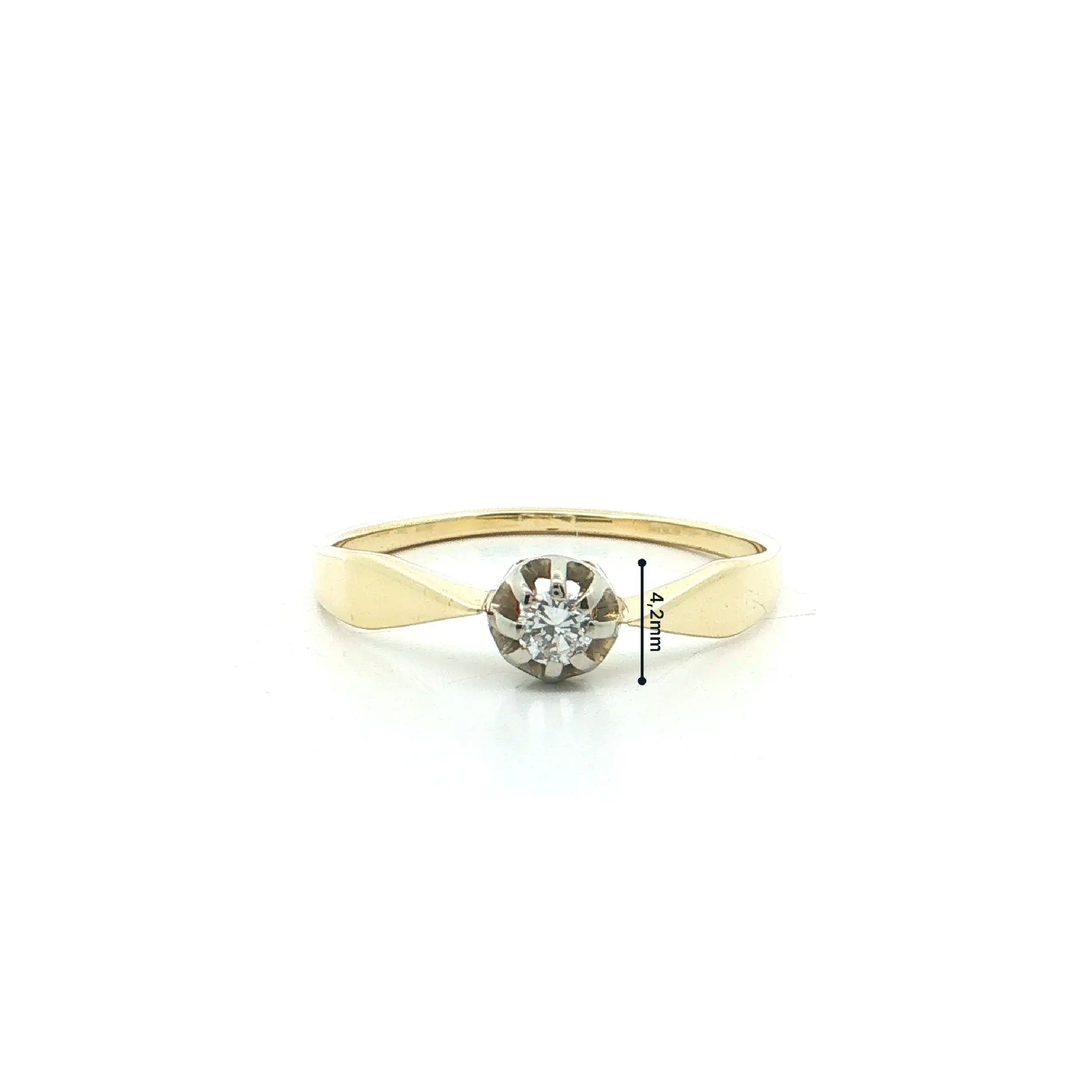 Ring Bicolor mit Brillant