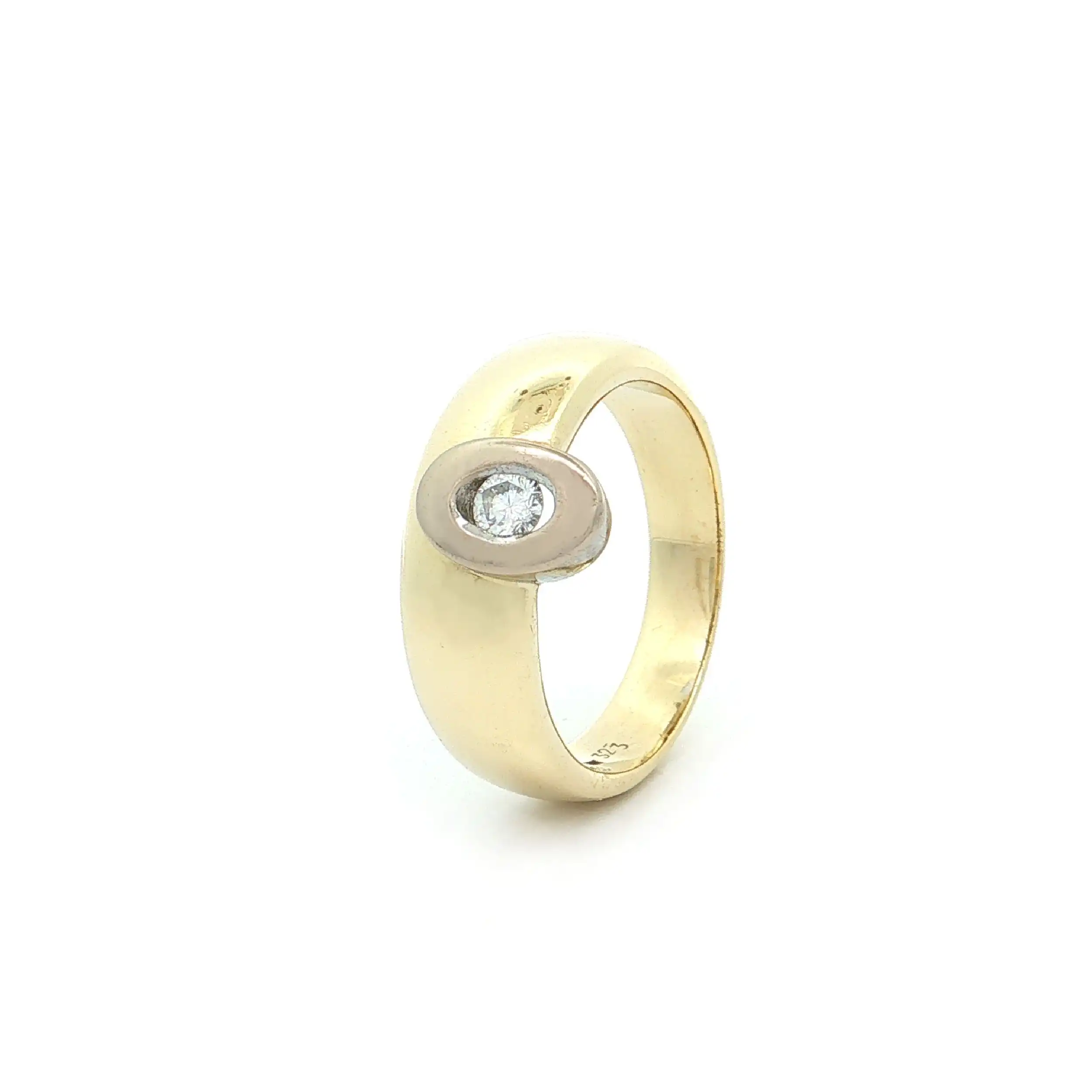 Solitärring Bicolor mit Brillant