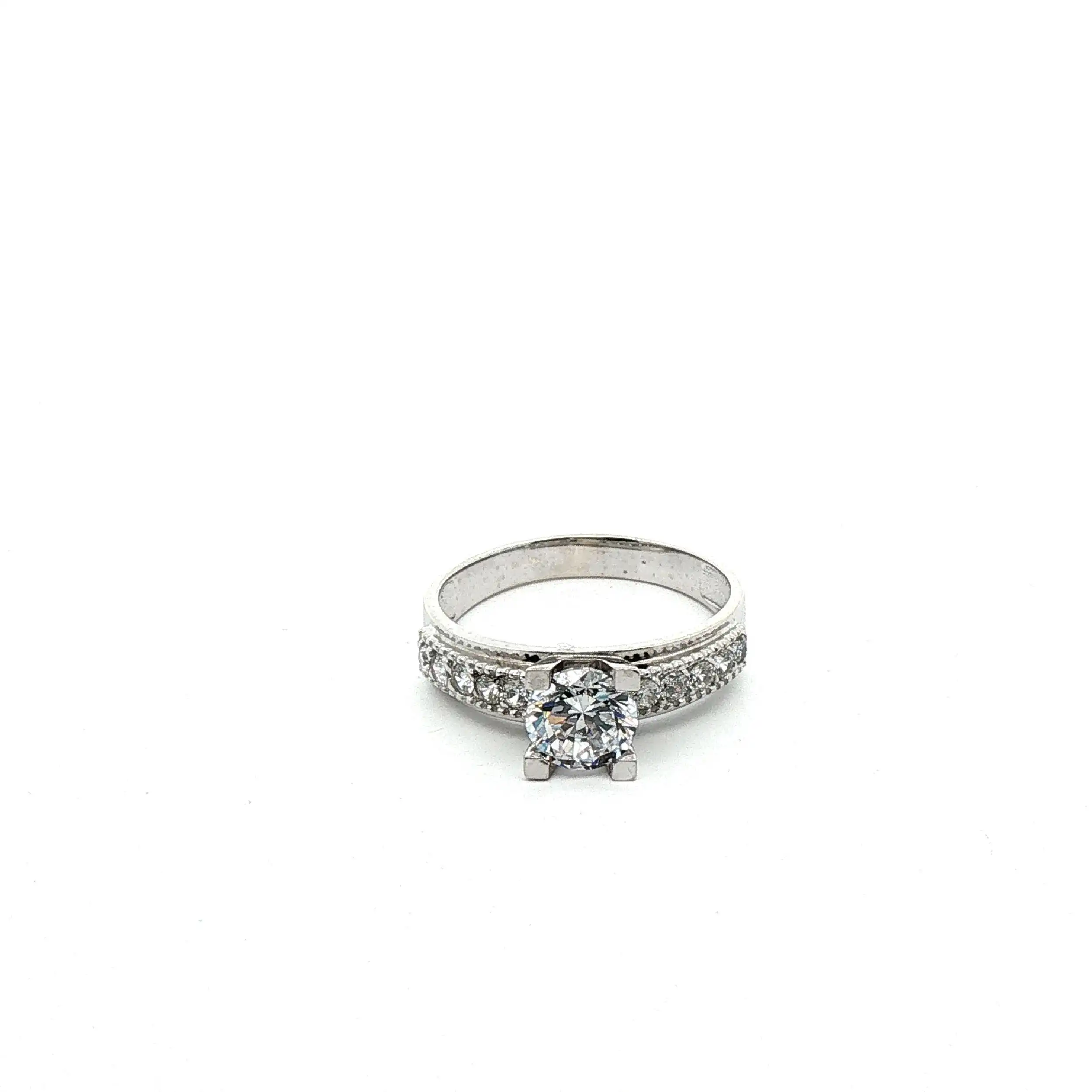 Ring Weißgold mit Zirkonia Ring Weißgold mit Zirkonia