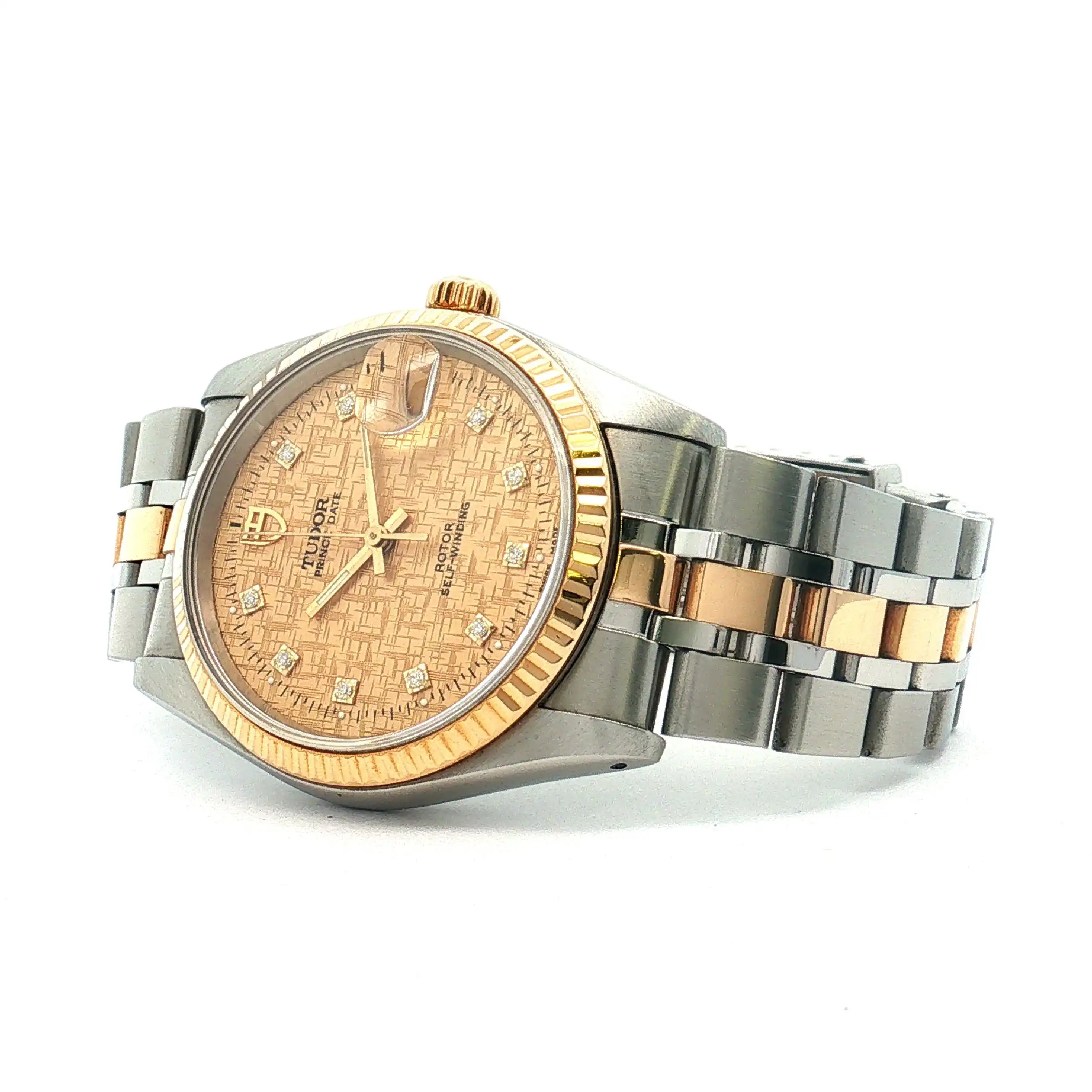 Herrenuhr Tudor Prince Date mit Diamanten 74033 mit Papiere