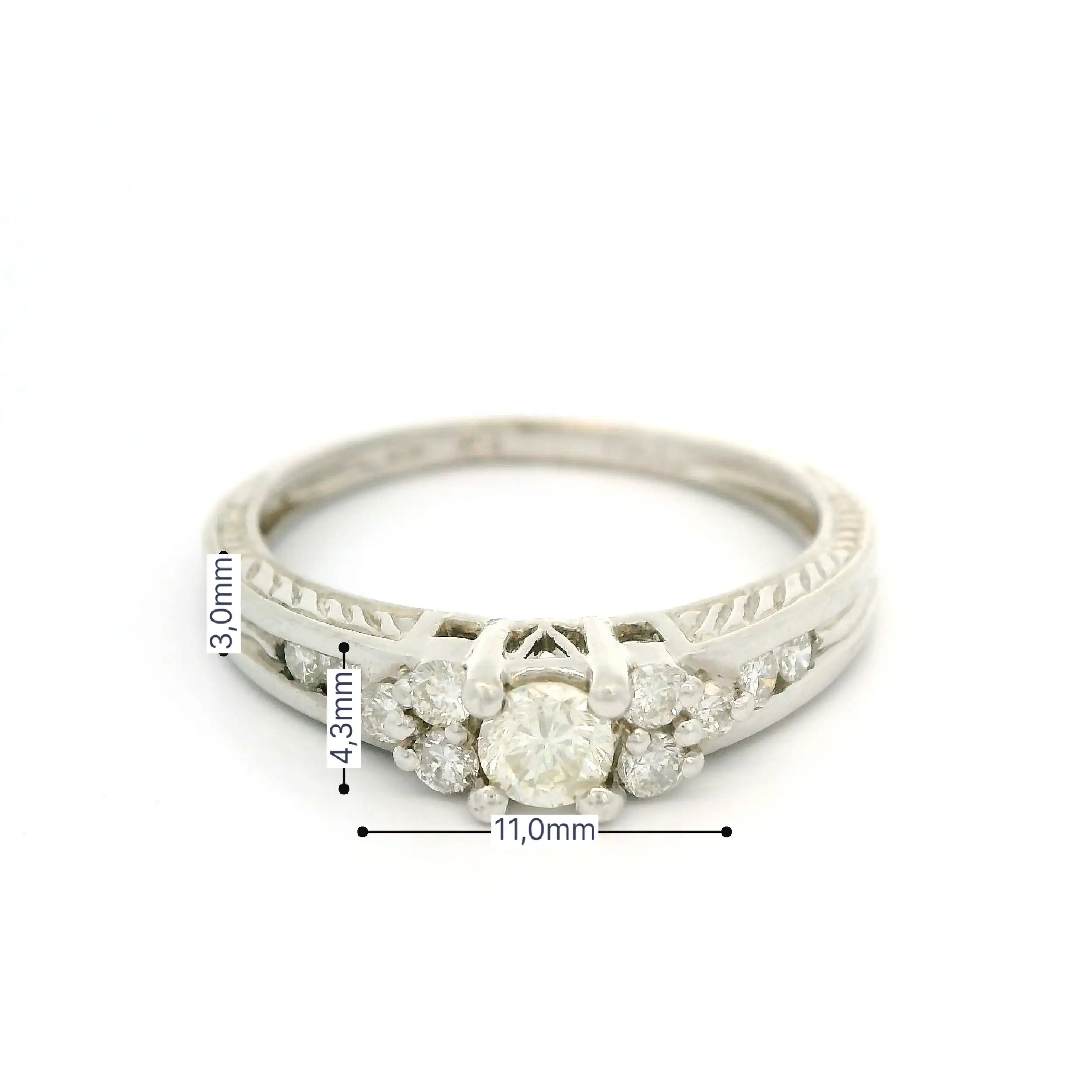 Ring Weißgold mit Brillant Ring Weißgold mit Brillant