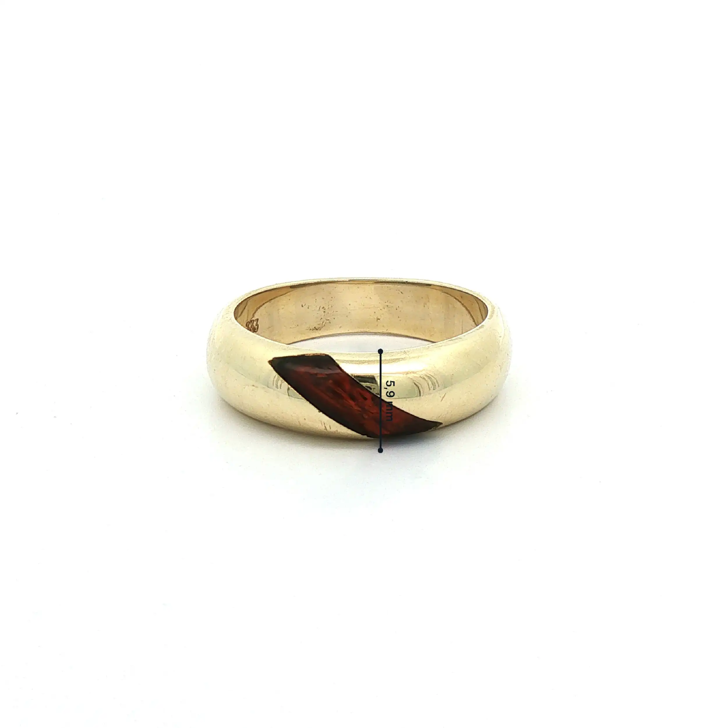 Ring Gelgold mit braunem Farbstein