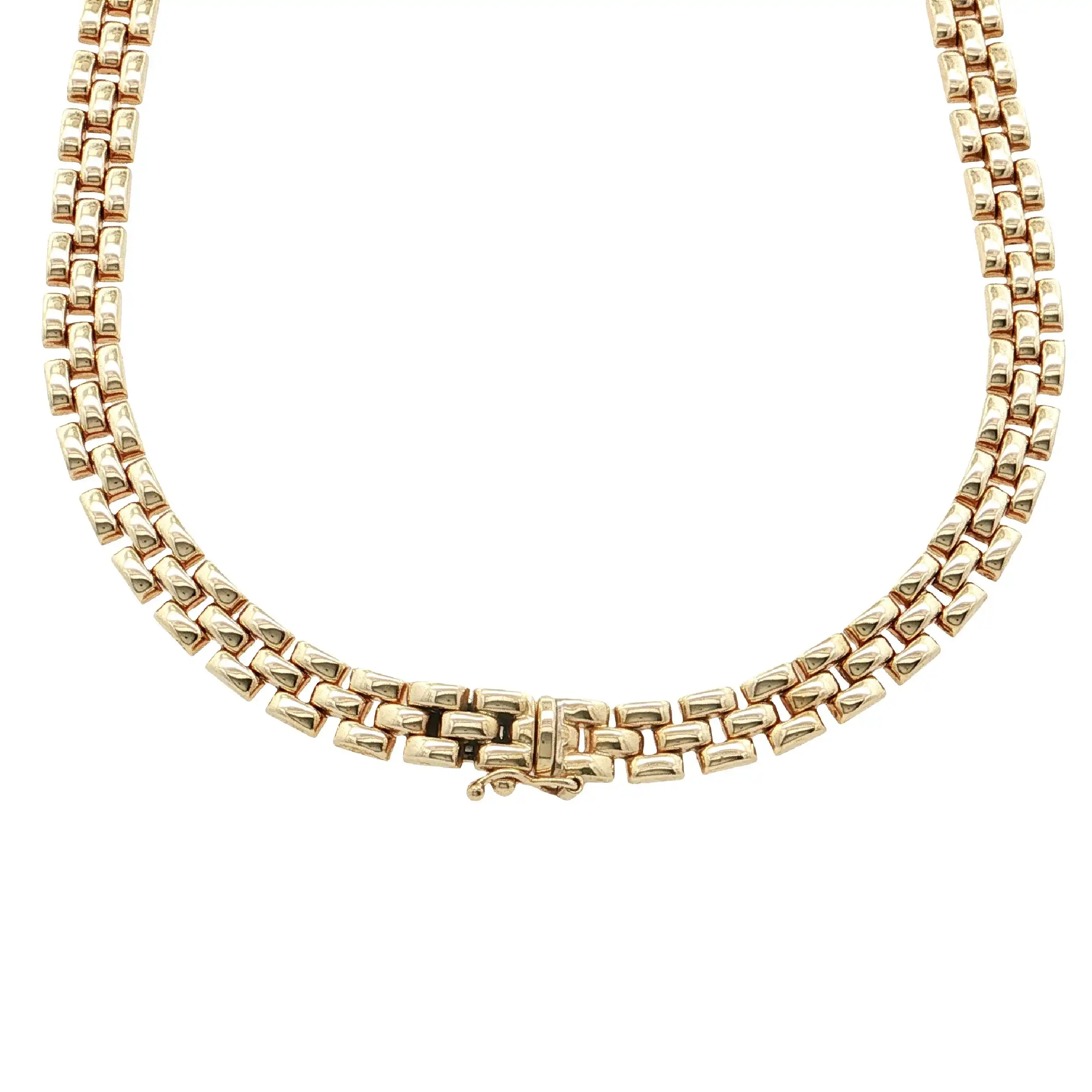 Collier Bicolor mit Brillanten