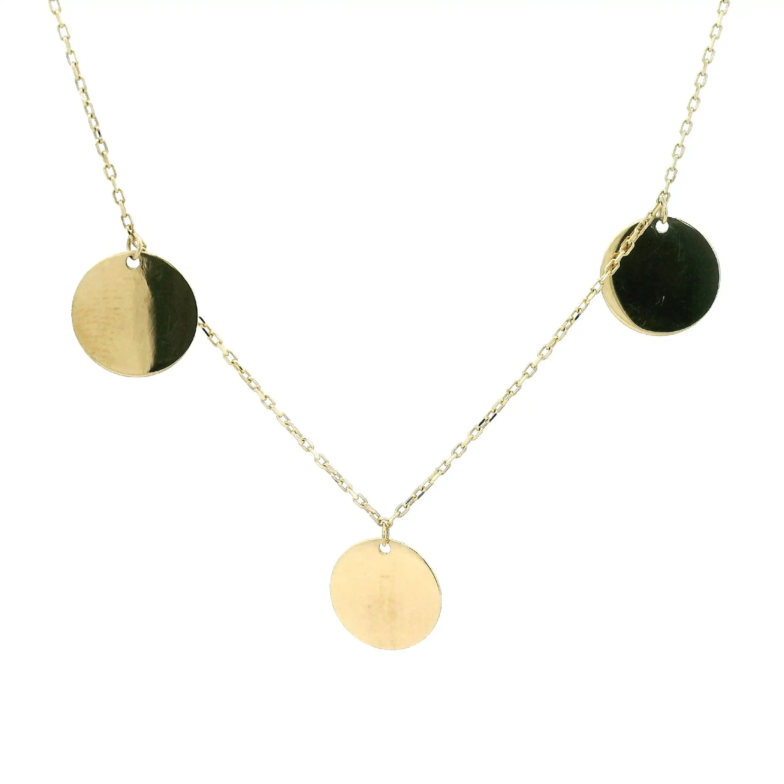 Plättchenkette Gelbgold