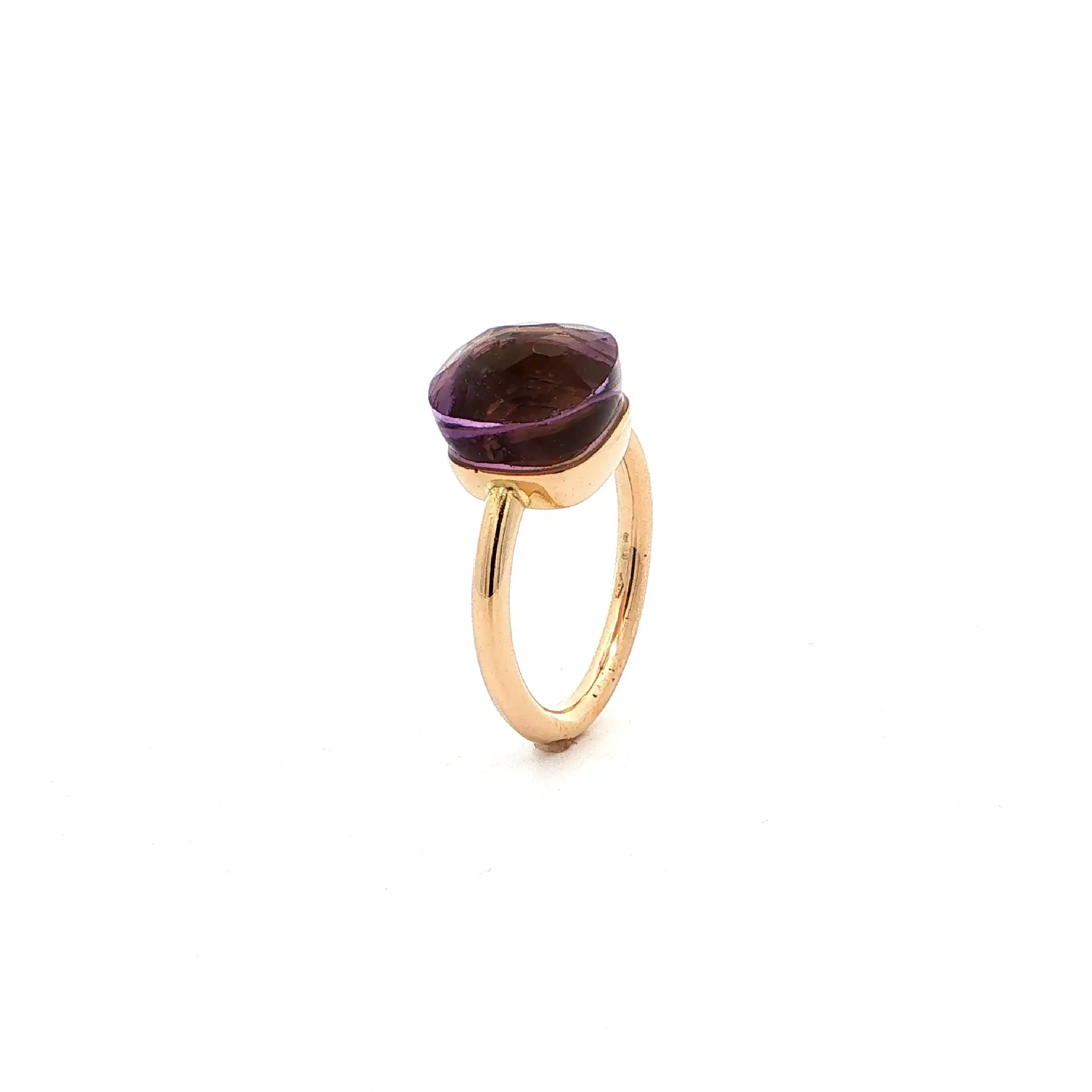 Ring Roségold mit facettierten Amethyst
