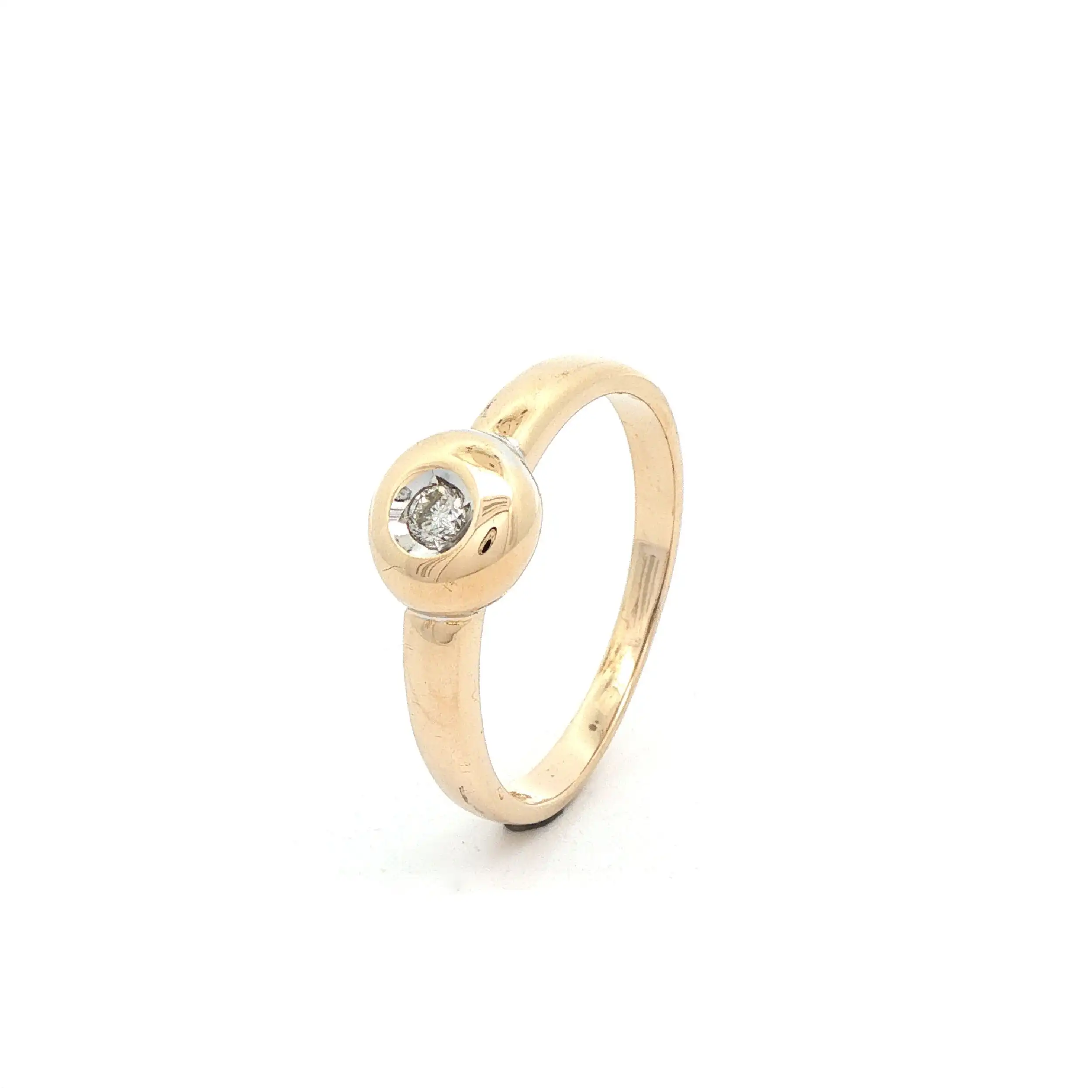 Ring Bicolor mit Brillant Ring Bicolor mit Brillant