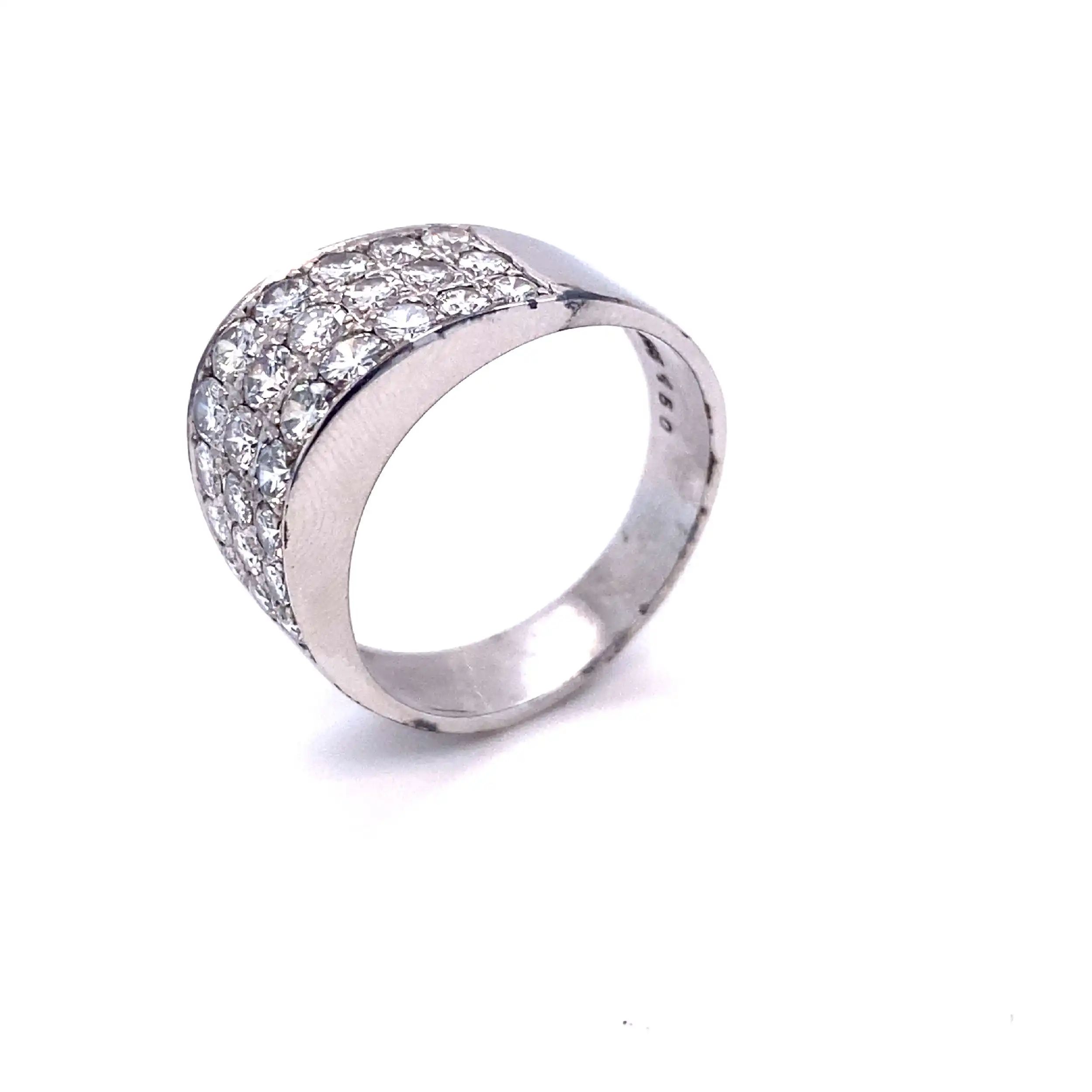 Ring Weißgold mit Brillanten, graviert mit 1,5ct Ring Weißgold mit Brillanten, graviert mit 1,5ct