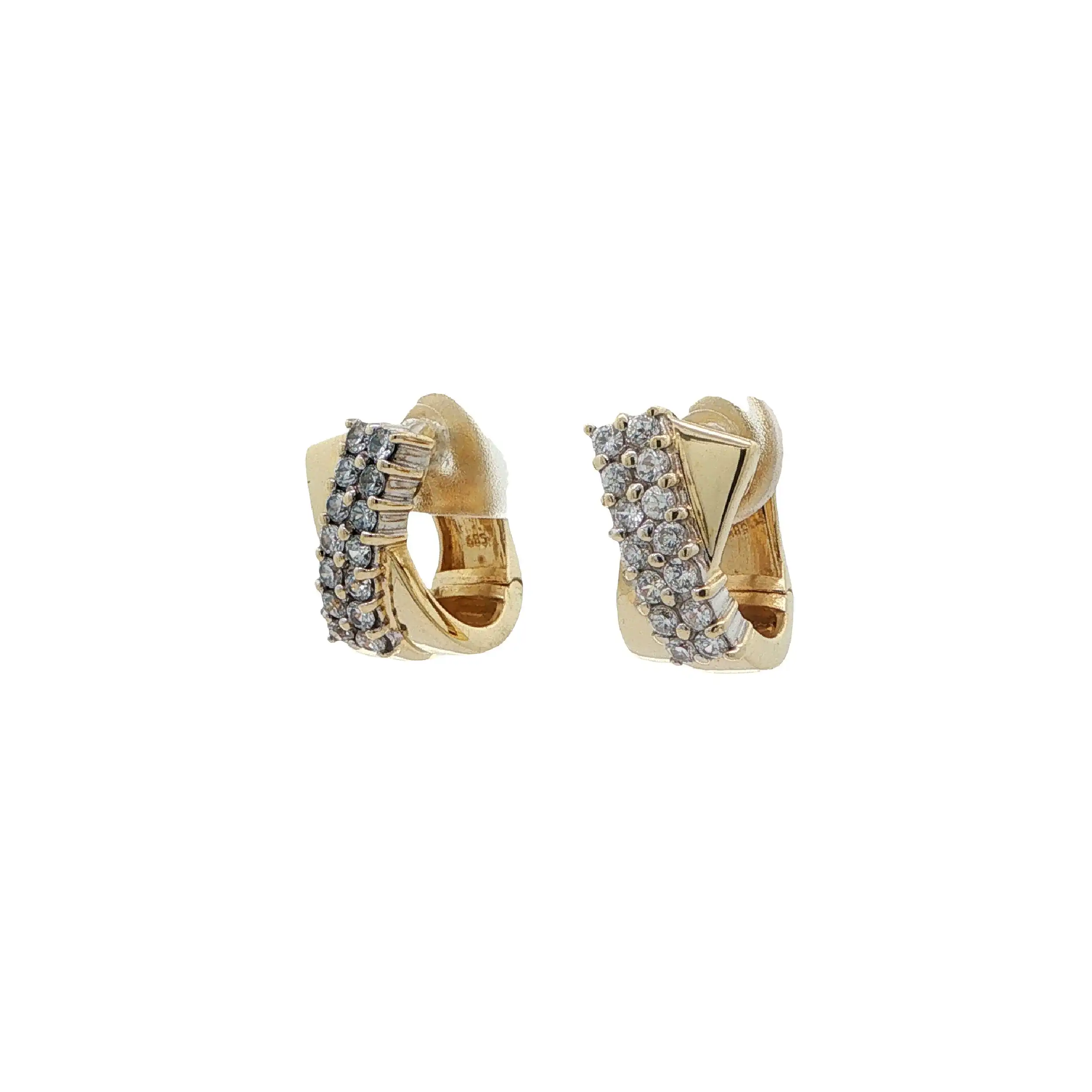 Ohrringe Gelbgold mit Zirkonia Ohrringe Gelbgold mit Zirkonia