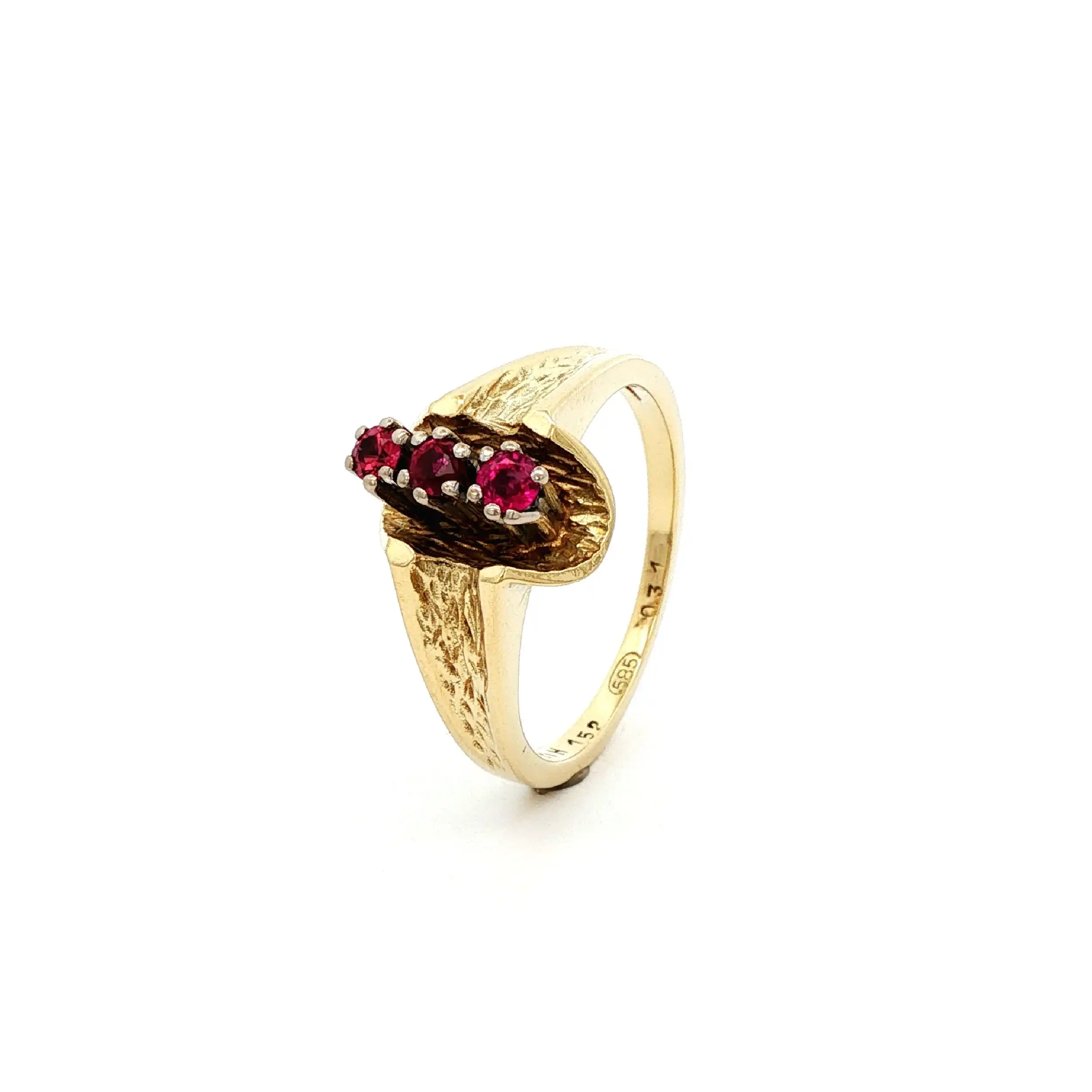 Ring Bicolor mit roten Farbsteinen