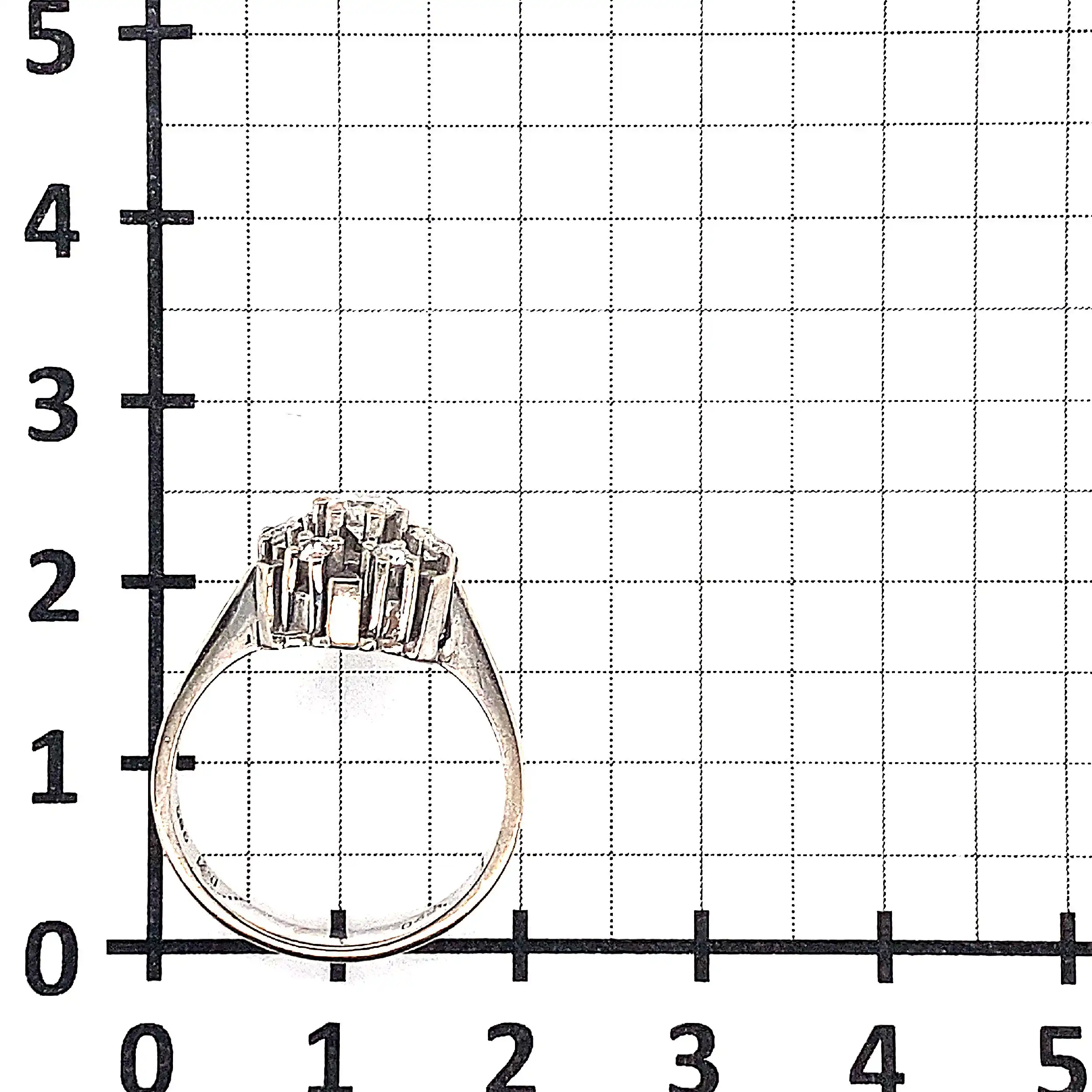 Ring Weißgold mit Brillanten, graviert mit 0,42ct