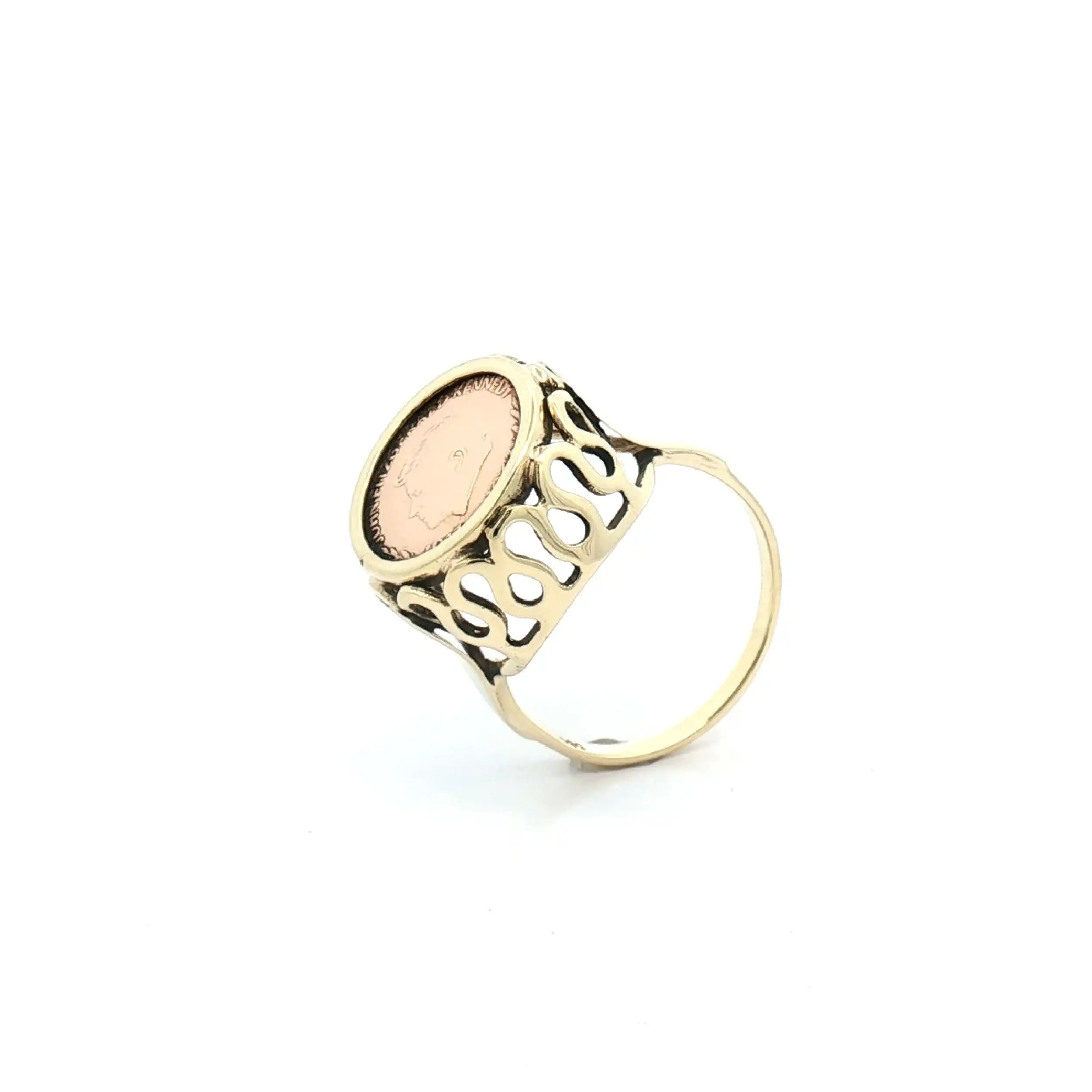 Ring Gelbgold mit Münze Ring Gelbgold mit Münze