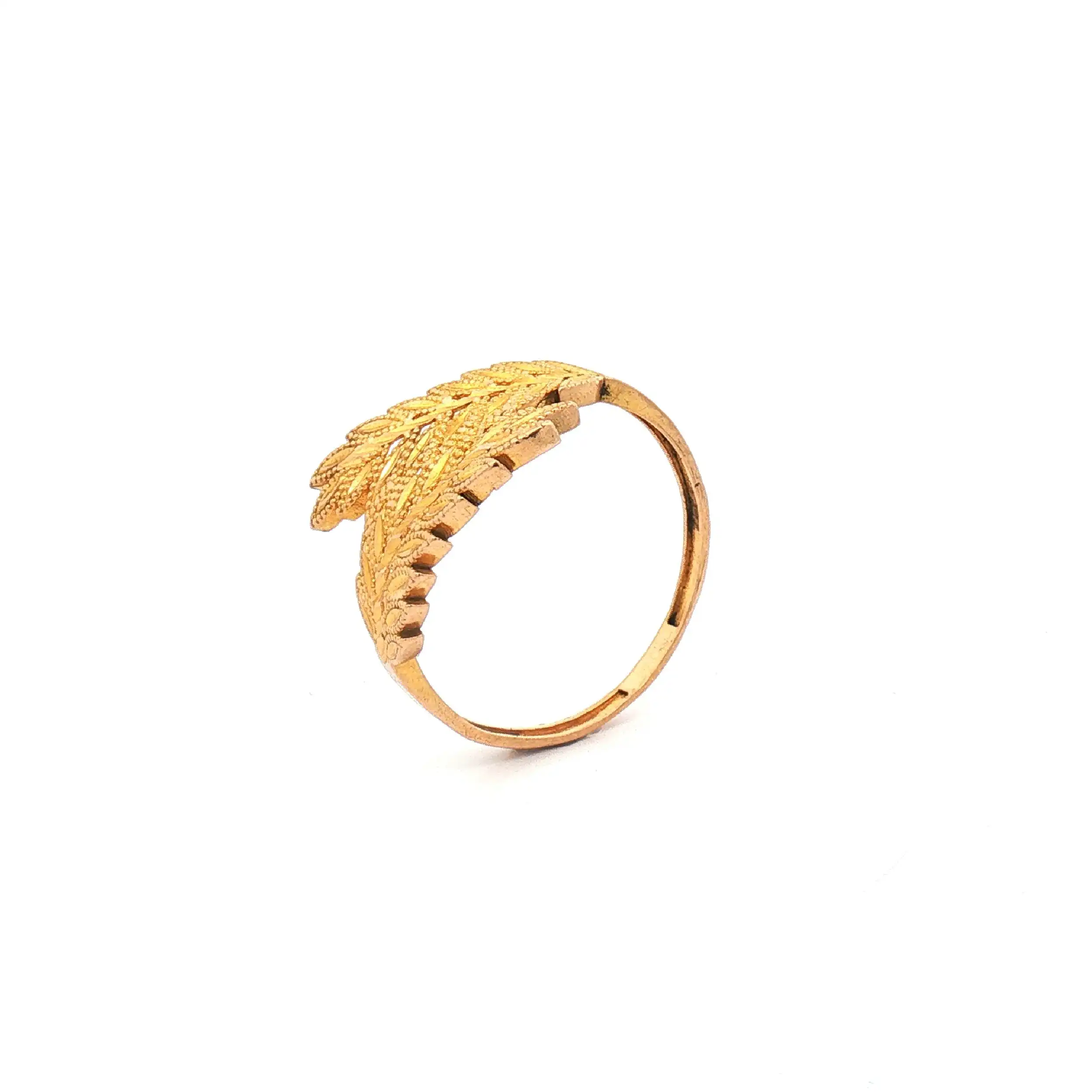 Ring Gelbgold mit Blattmuster Ring Gelbgold mit Blattmuster