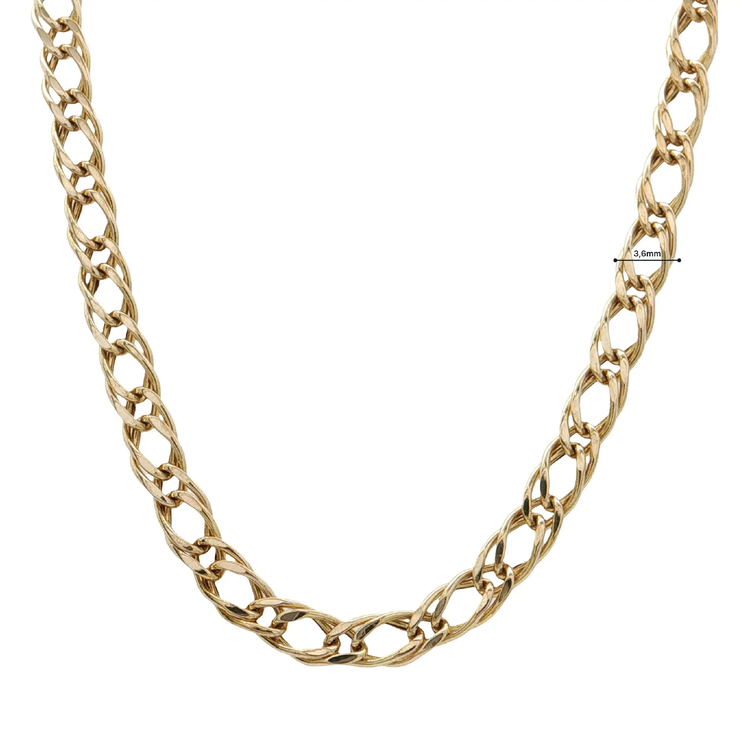Doppelpanzerkette Gelbgold