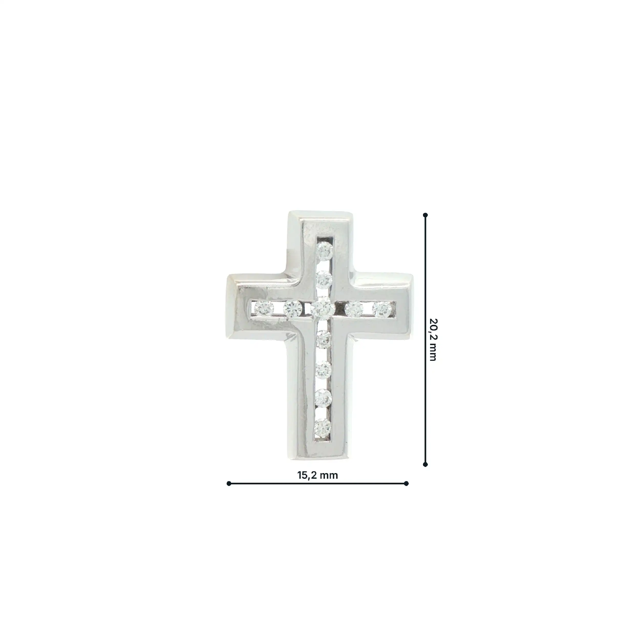 Anhänger Weißgold Kreuz mit Brillanten Anhänger Weißgold Kreuz mit Brillanten