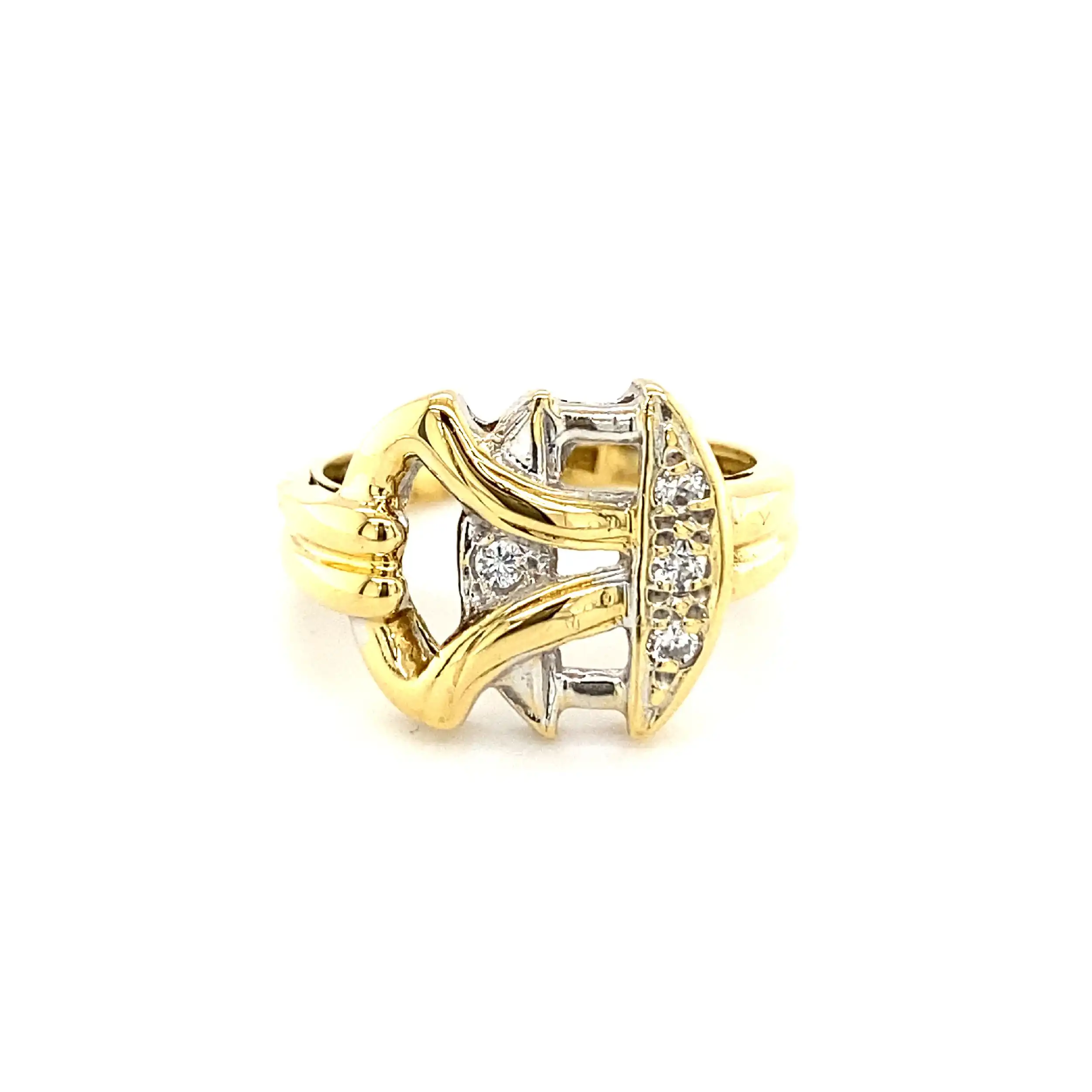 Ring Bicolor mit Zirkonia Ring Bicolor mit Zirkonia