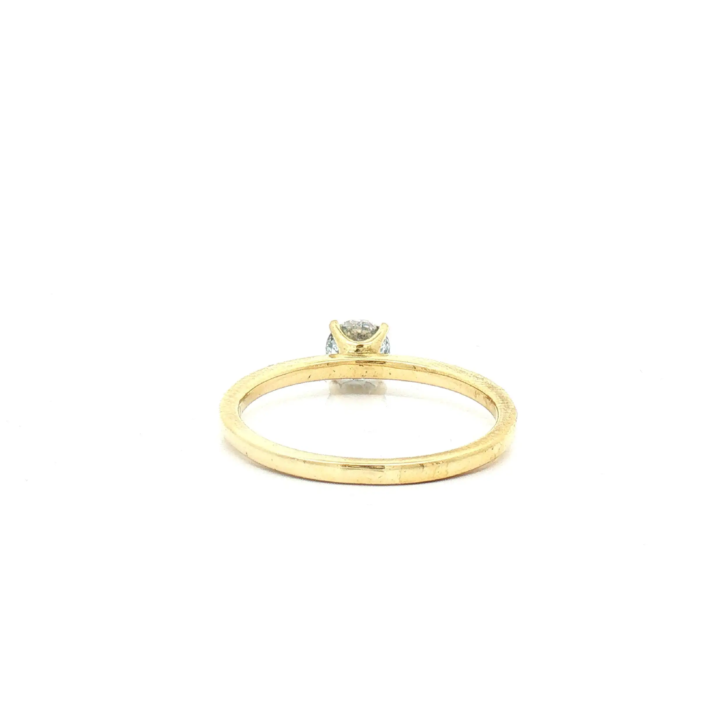 Ring Gelbgold mit synthetischem Brillant ca 0,5ct
