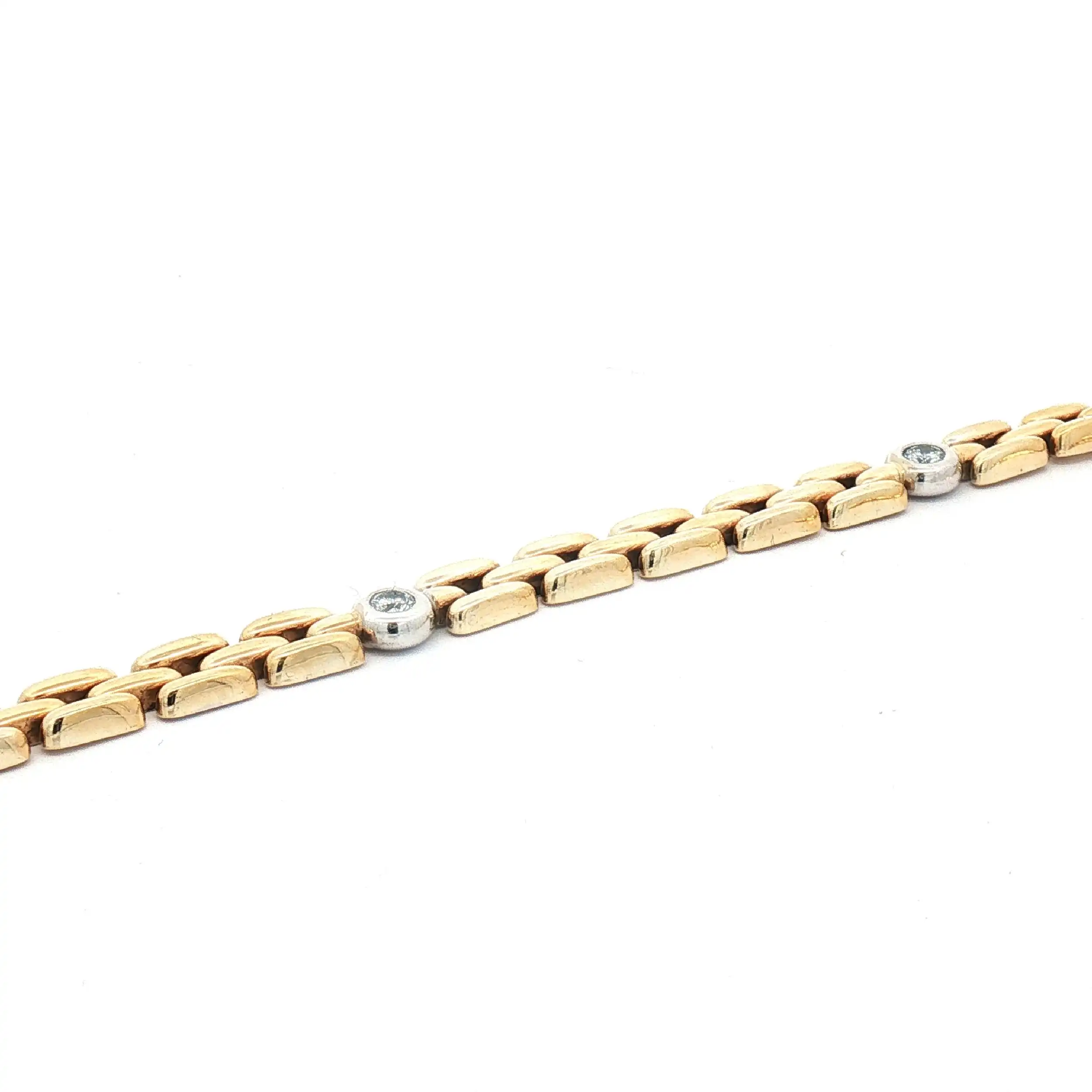 Collier Bicolor mit Brillanten
