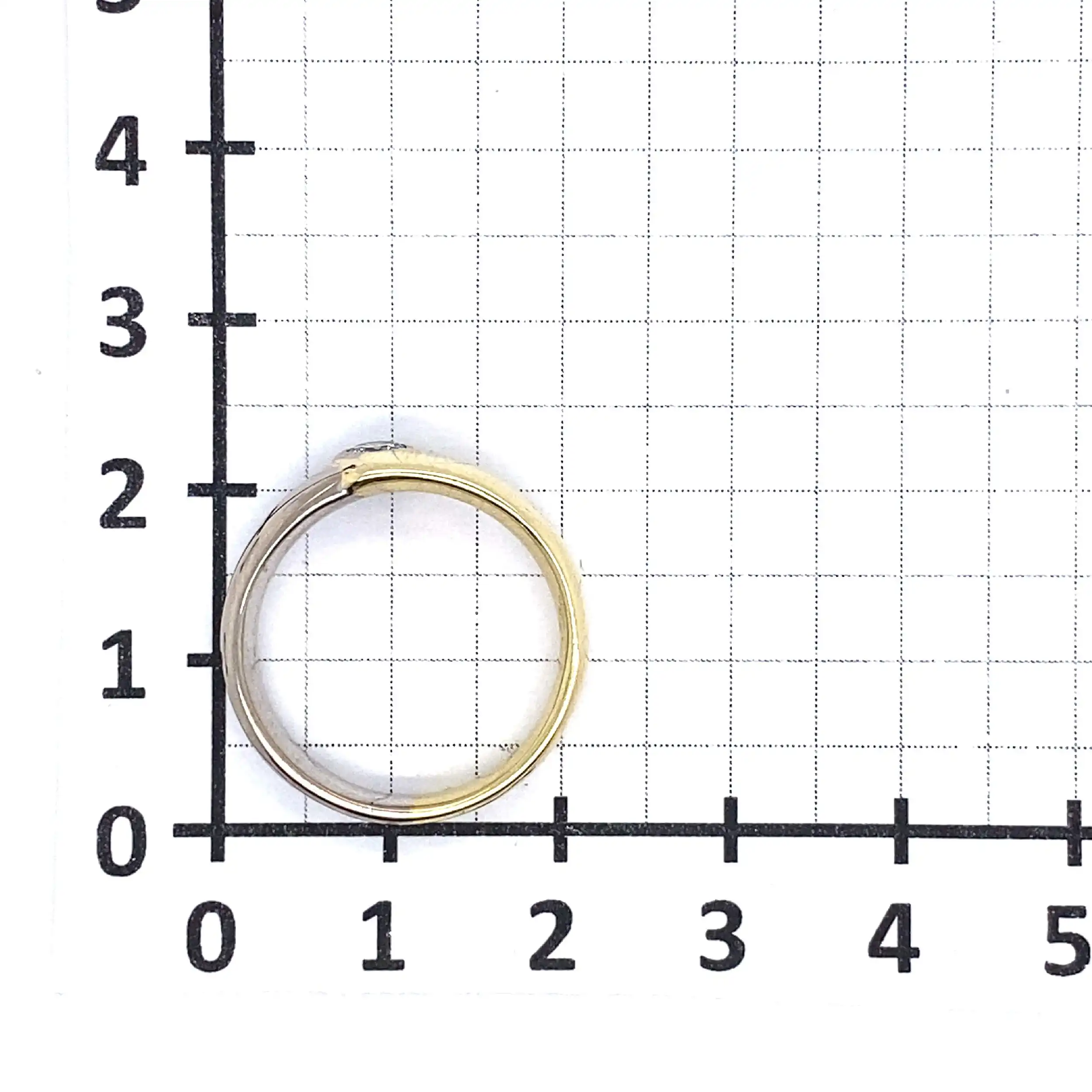 Ring Bicolor mit Solitär Brillant Ring Bicolor mit Solitär Brillant