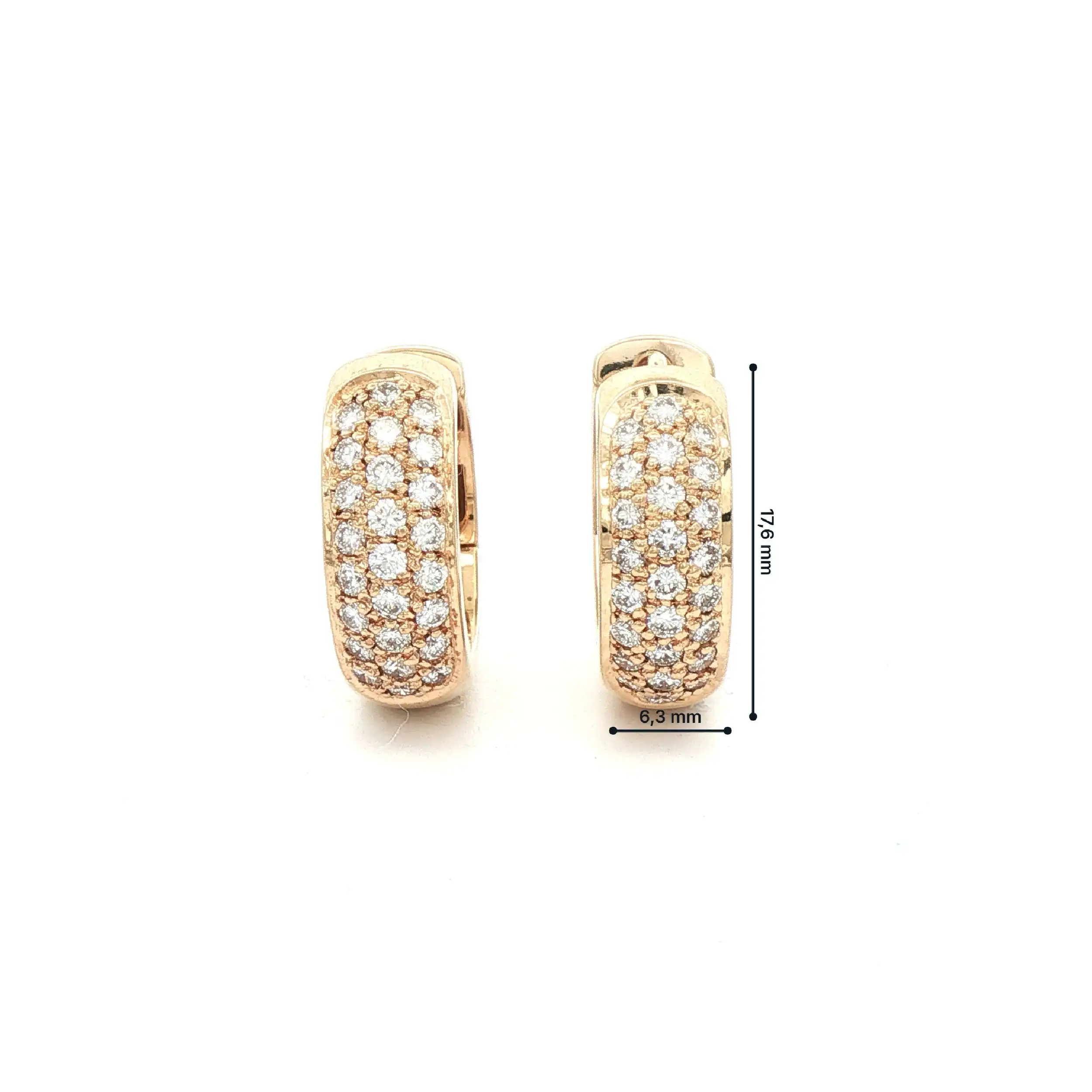 Creolen Gelbgold mit Brillanten