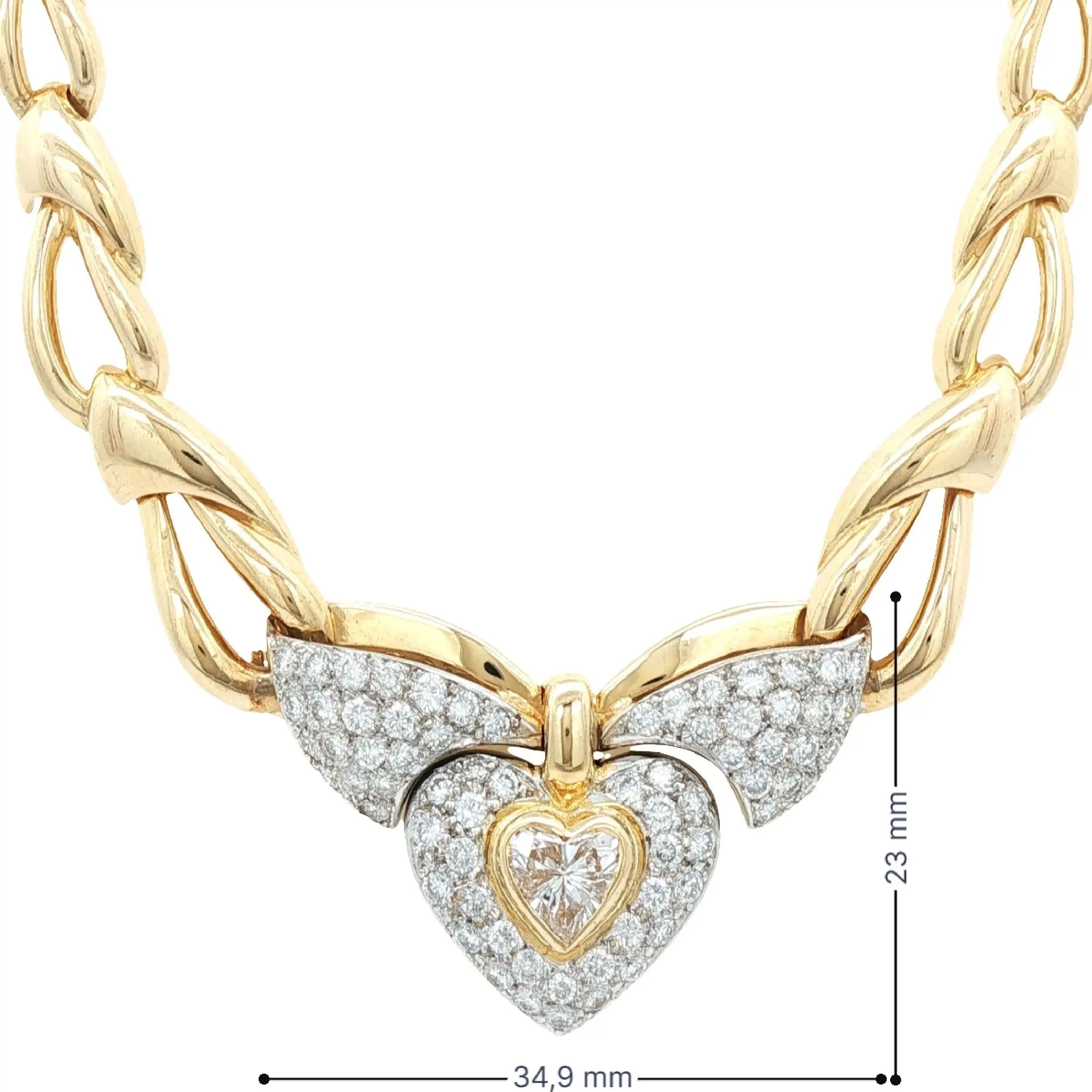 Collier Bicolor mit Brillanten