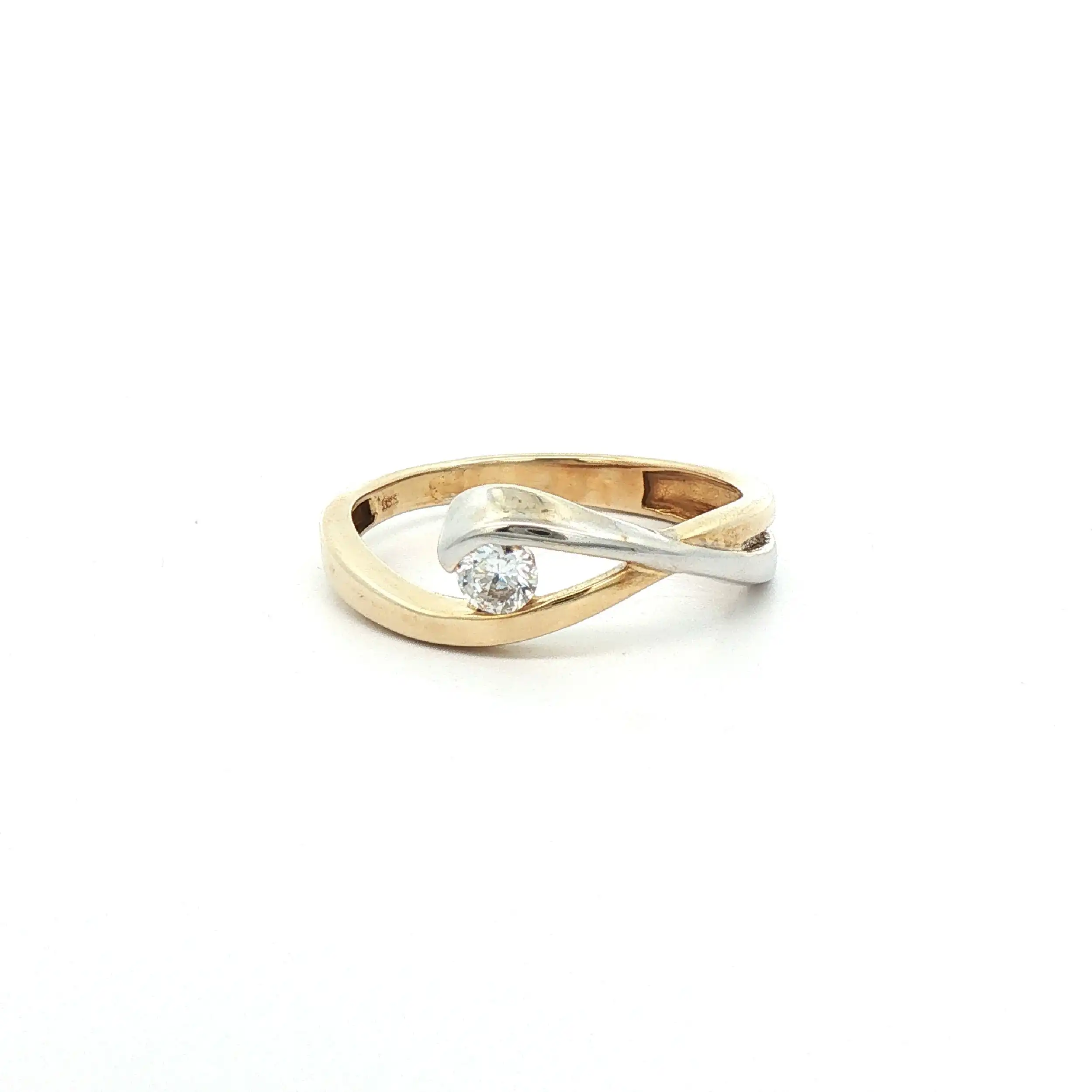 Ring Bicolor mit Zirkonia