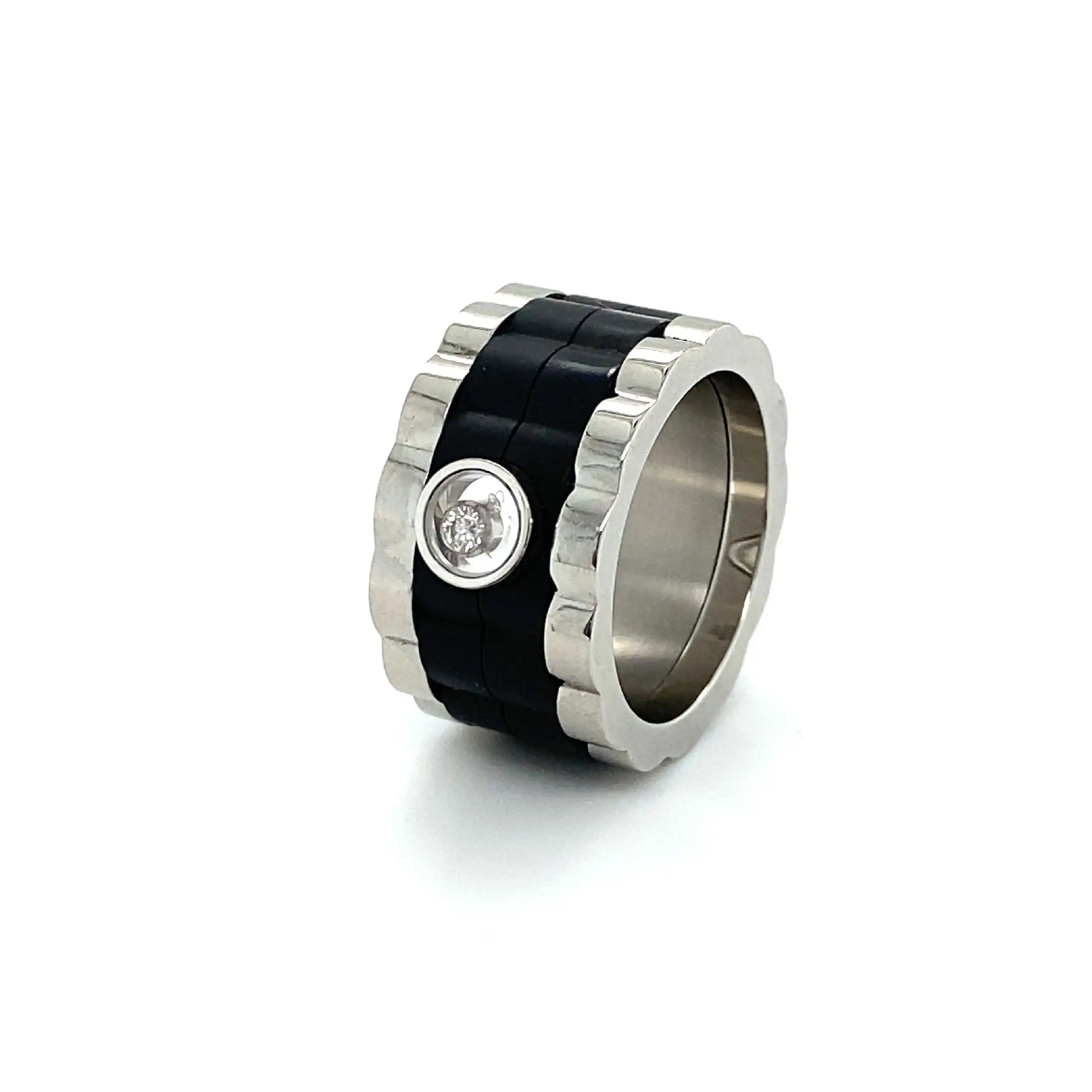 Ring Chopard Stahl Happy Sport Referenz 827692 mit Quittung Ring Chopard Stahl Happy Sport Referenz 827692 mit Quittung