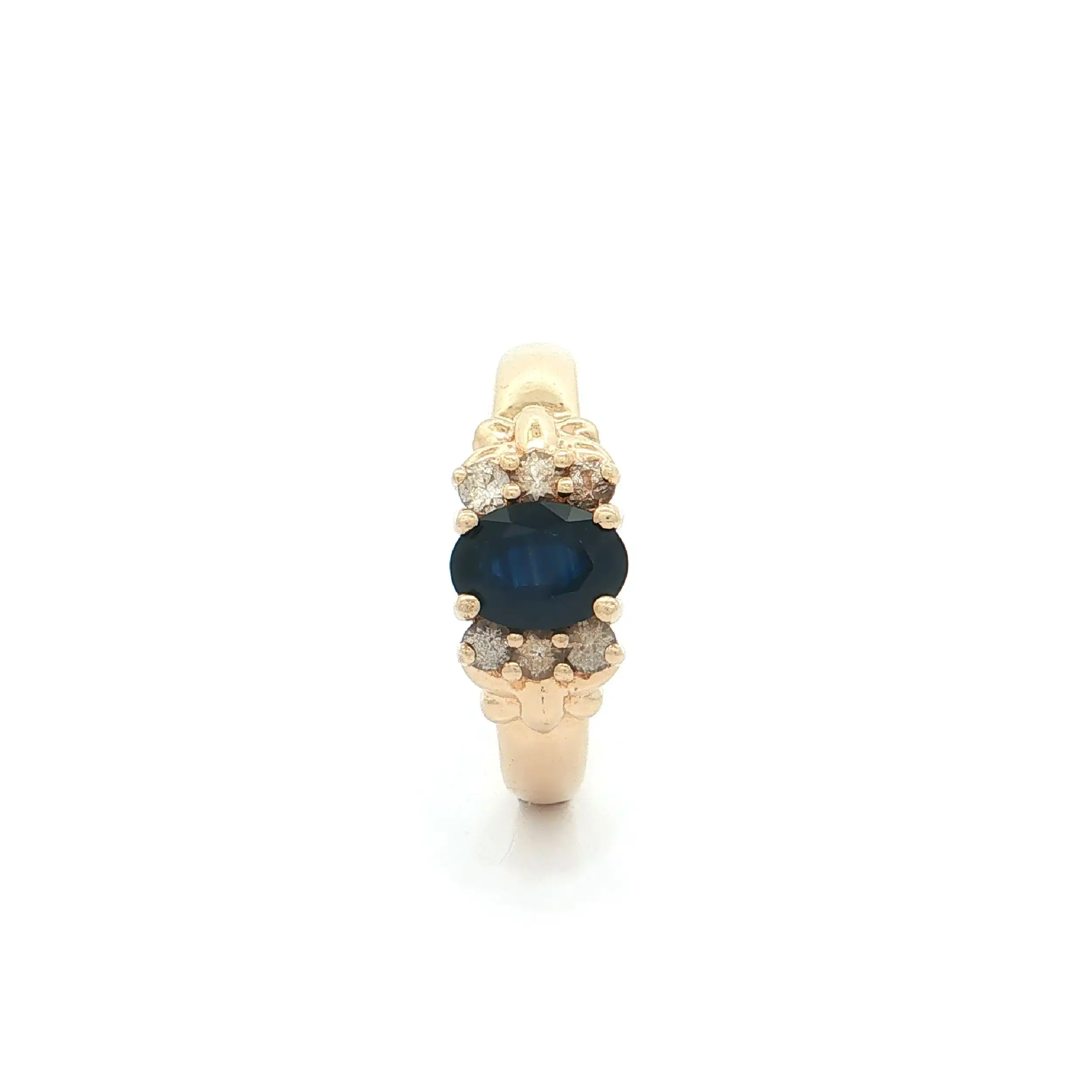 Ring Gelbgold mit weißen und blauen Saphiren Ring Gelbgold mit weißen und blauen Saphiren