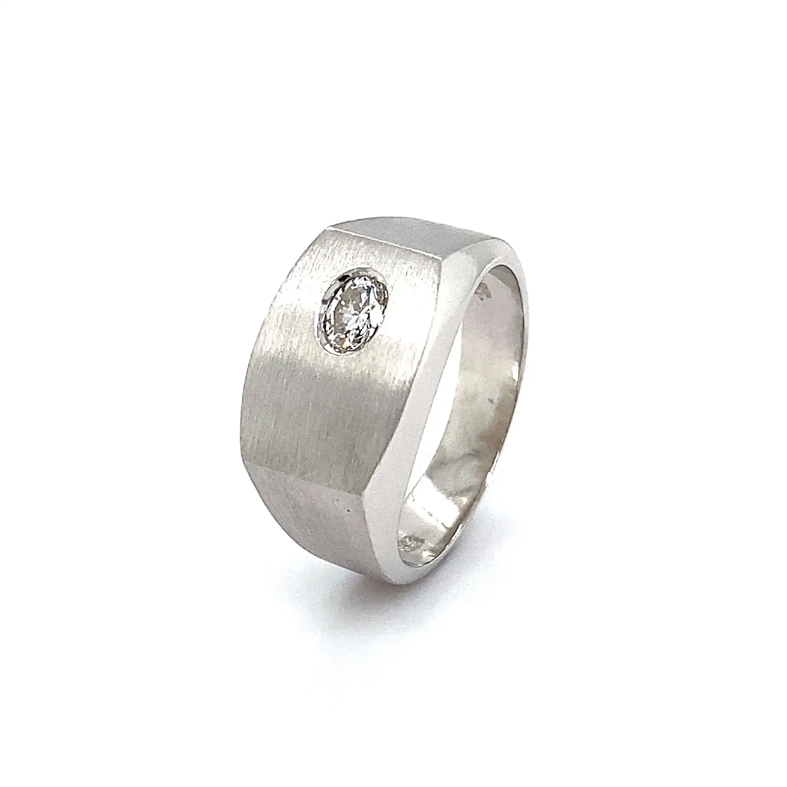 Ring Weißgold mit Brillant Ring Weißgold mit Brillant