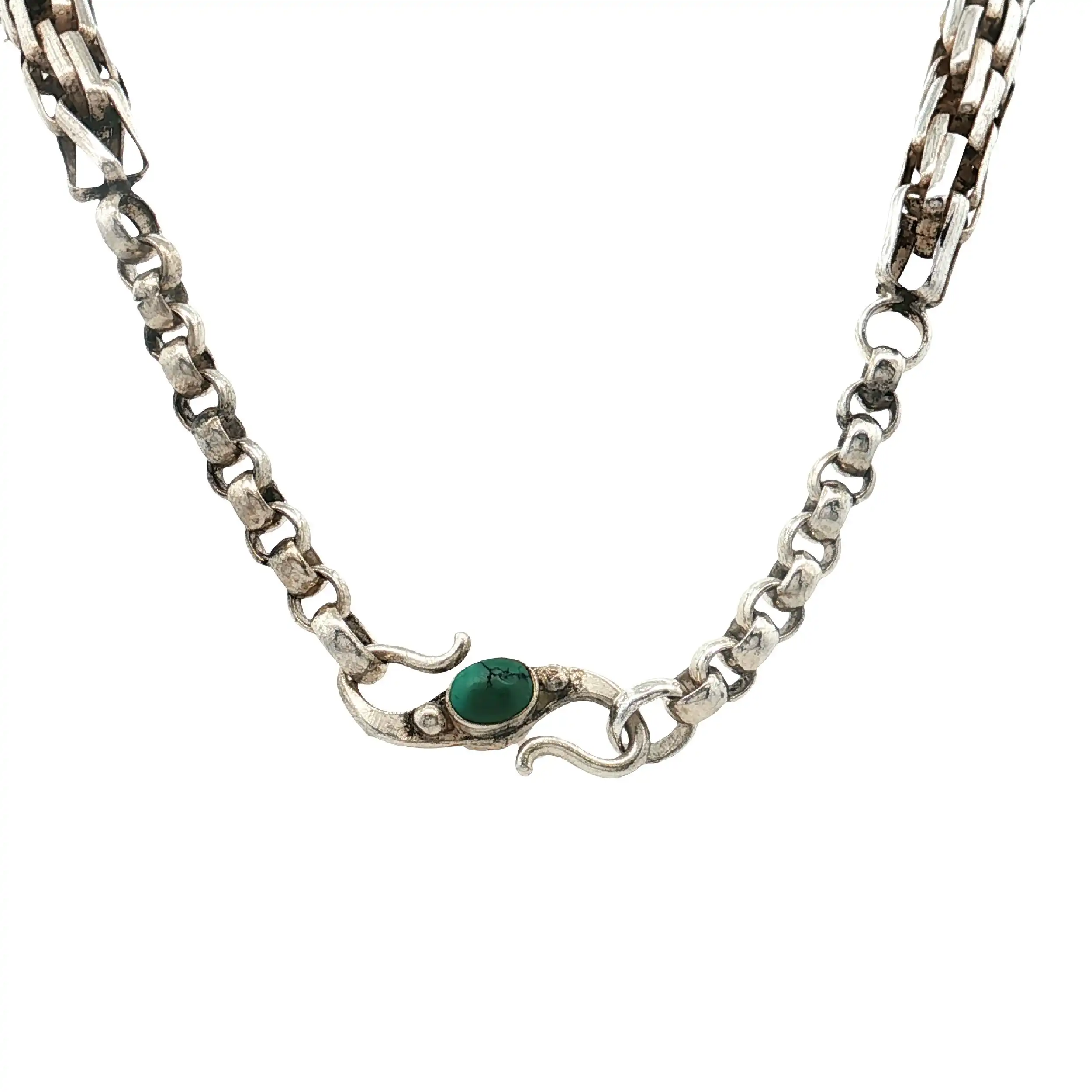 Kette Silber mit grünem Stein Kette Silber mit grünem Stein