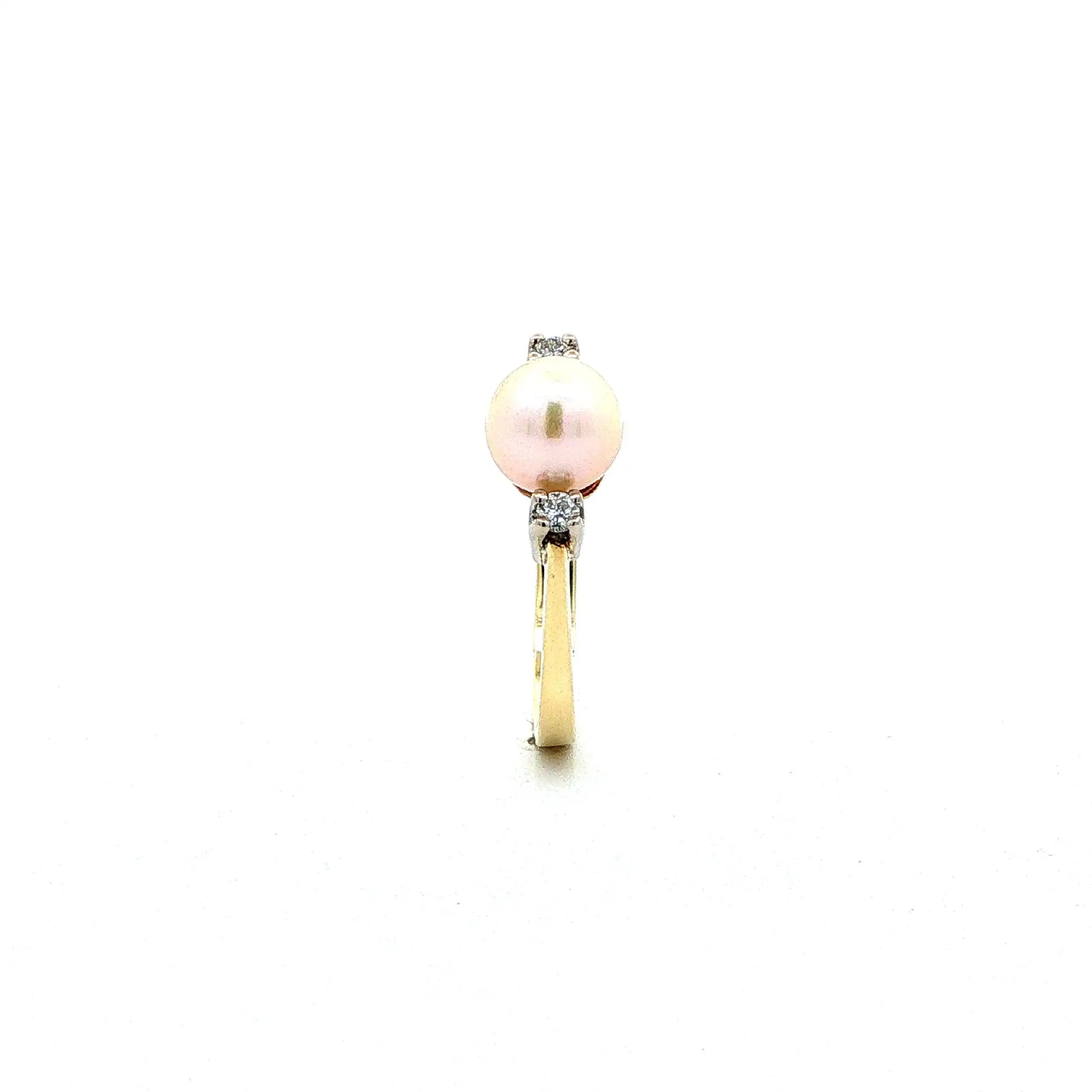 Ring Bicolor mit Perle & Brillanten