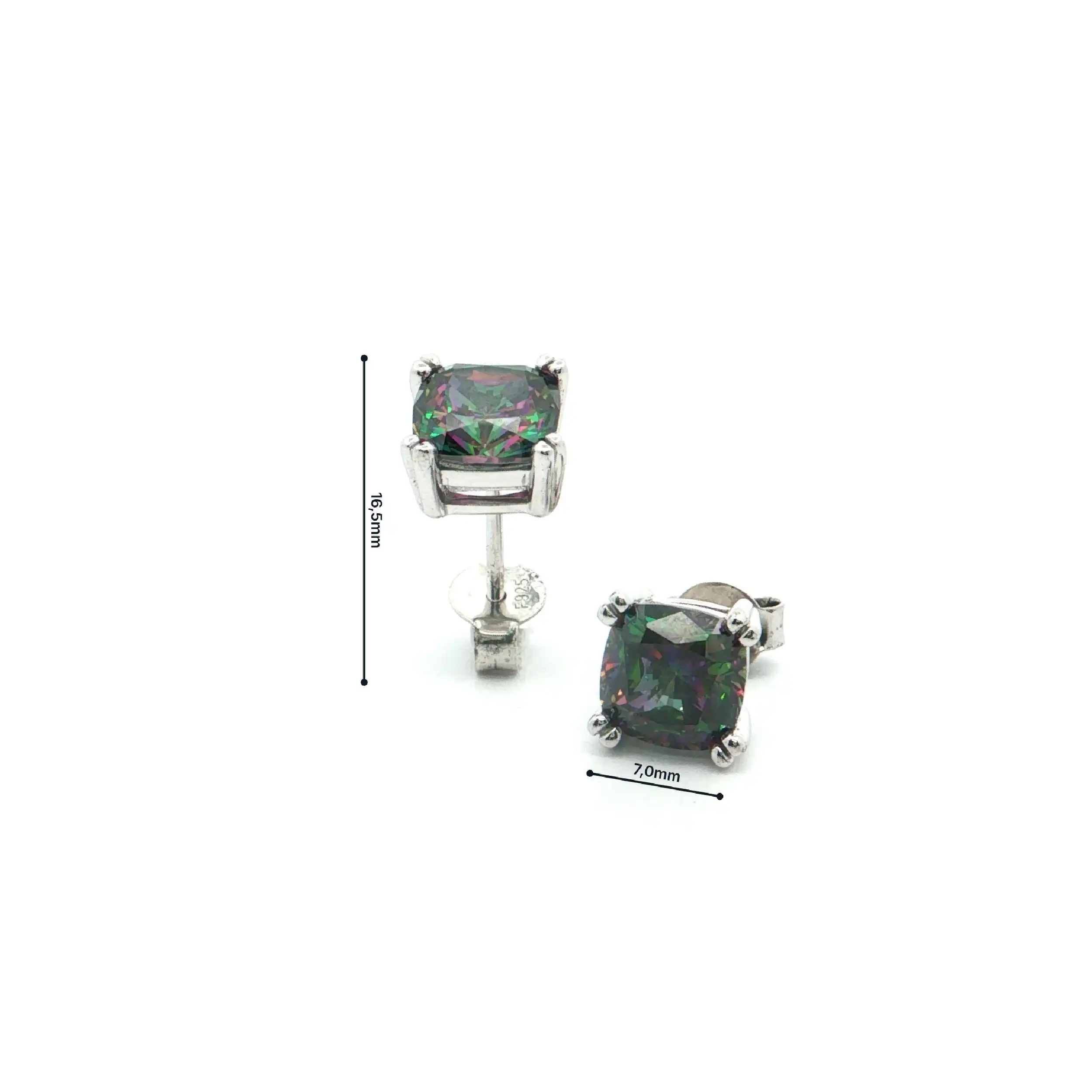 Ohrstecker Silber mit Mystic Topas Ohrstecker Silber mit Mystic Topas