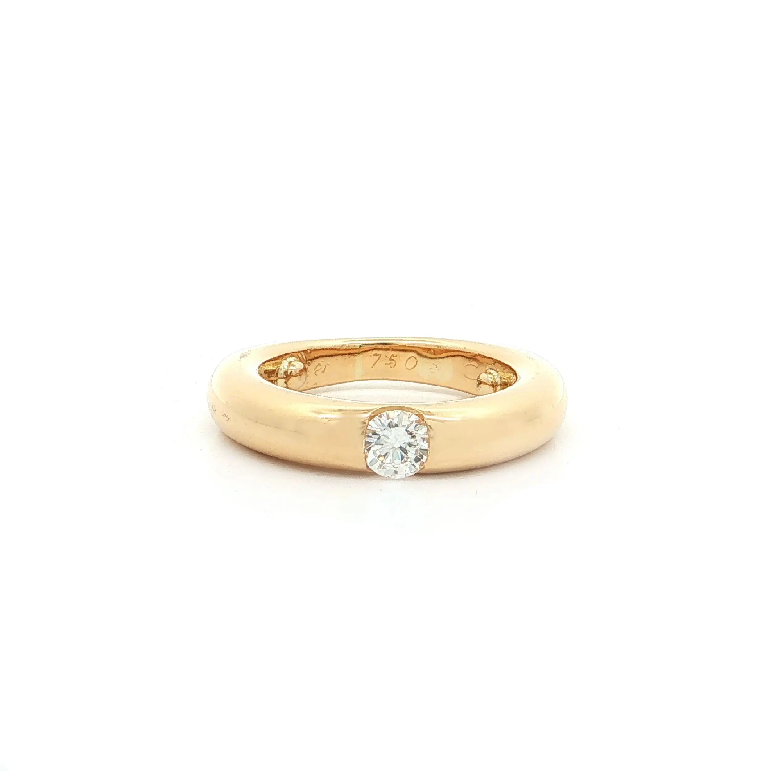 Ring Gelbgold mit Brillant "Cartier" graviert mit 0,25ct Ring Gelbgold mit Brillant "Cartier" graviert mit 0,25ct