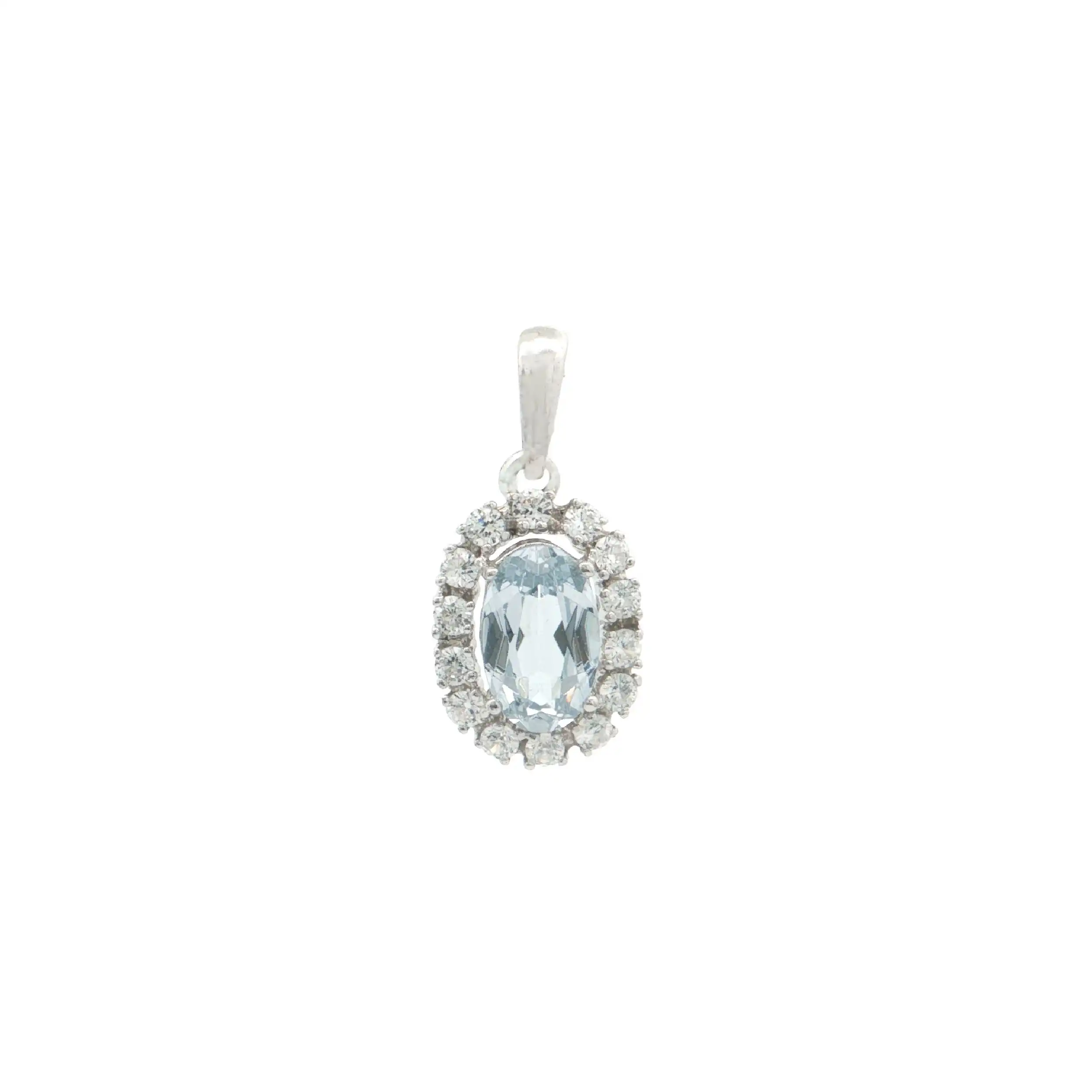 Anhänger Silber mit synthetischem Spinell und Zirkonia Anhänger Silber mit synthetischem Spinell und Zirkonia