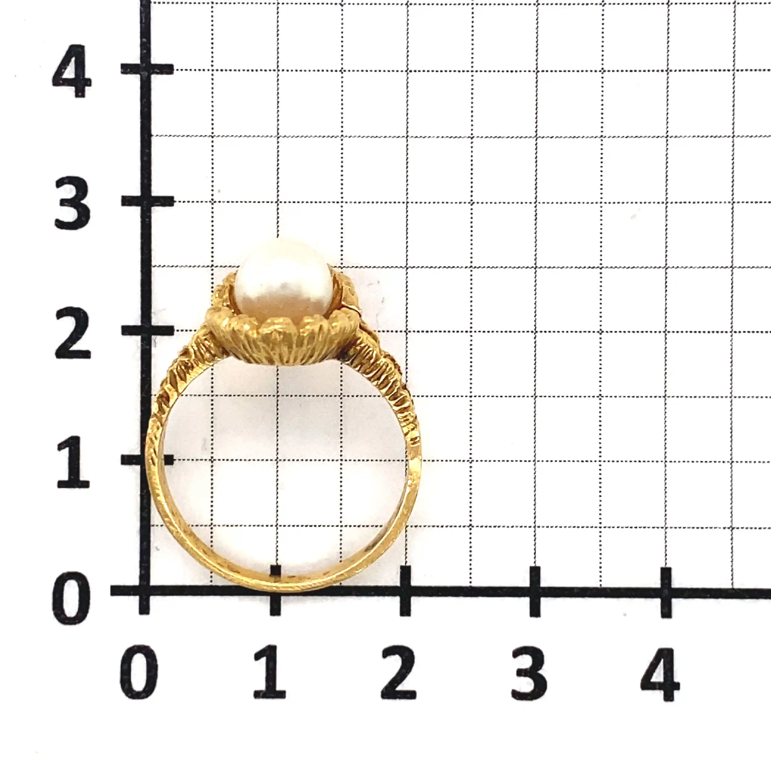 Ring Gelbgold mit Perle