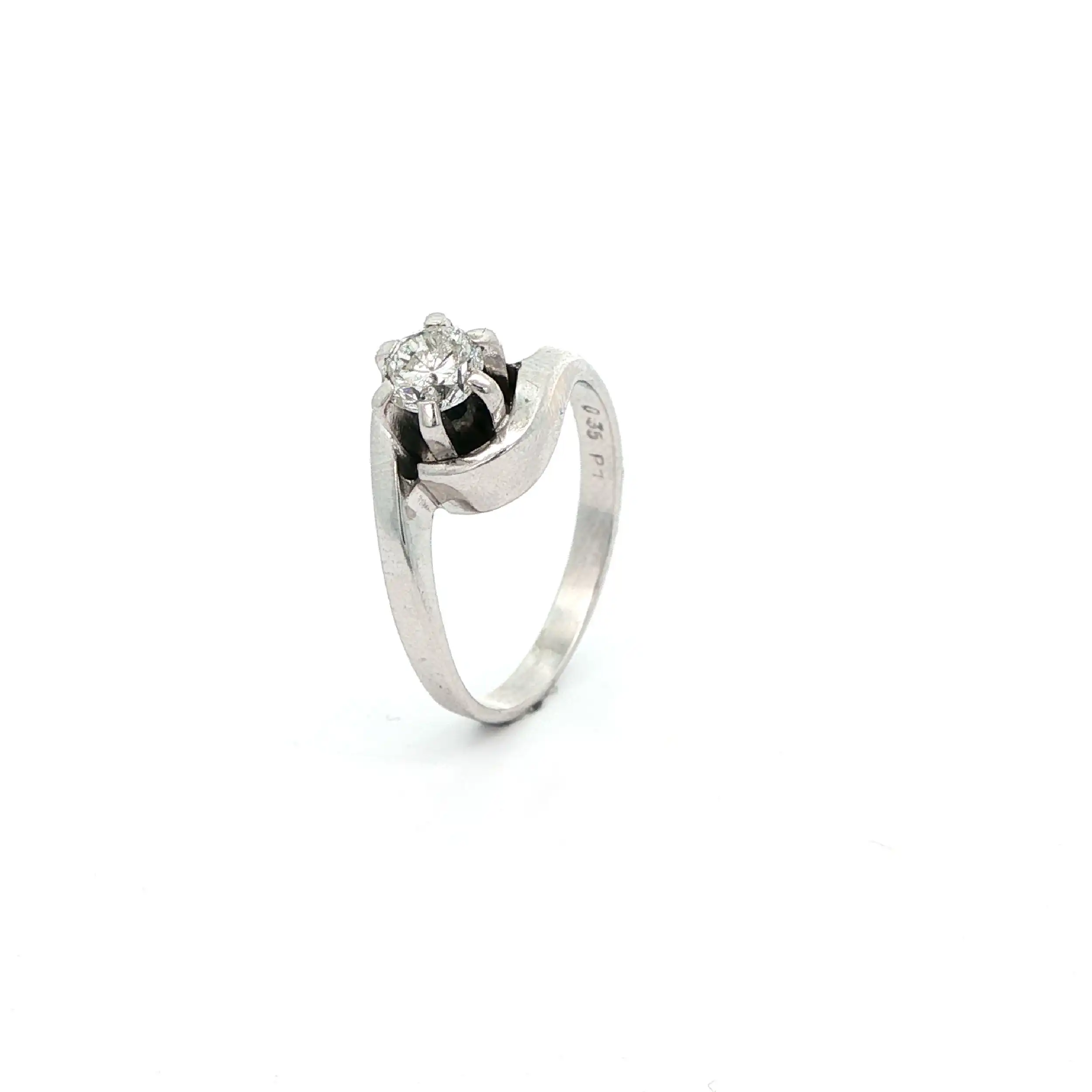 Ring Weißgold mit Brillant Solitär