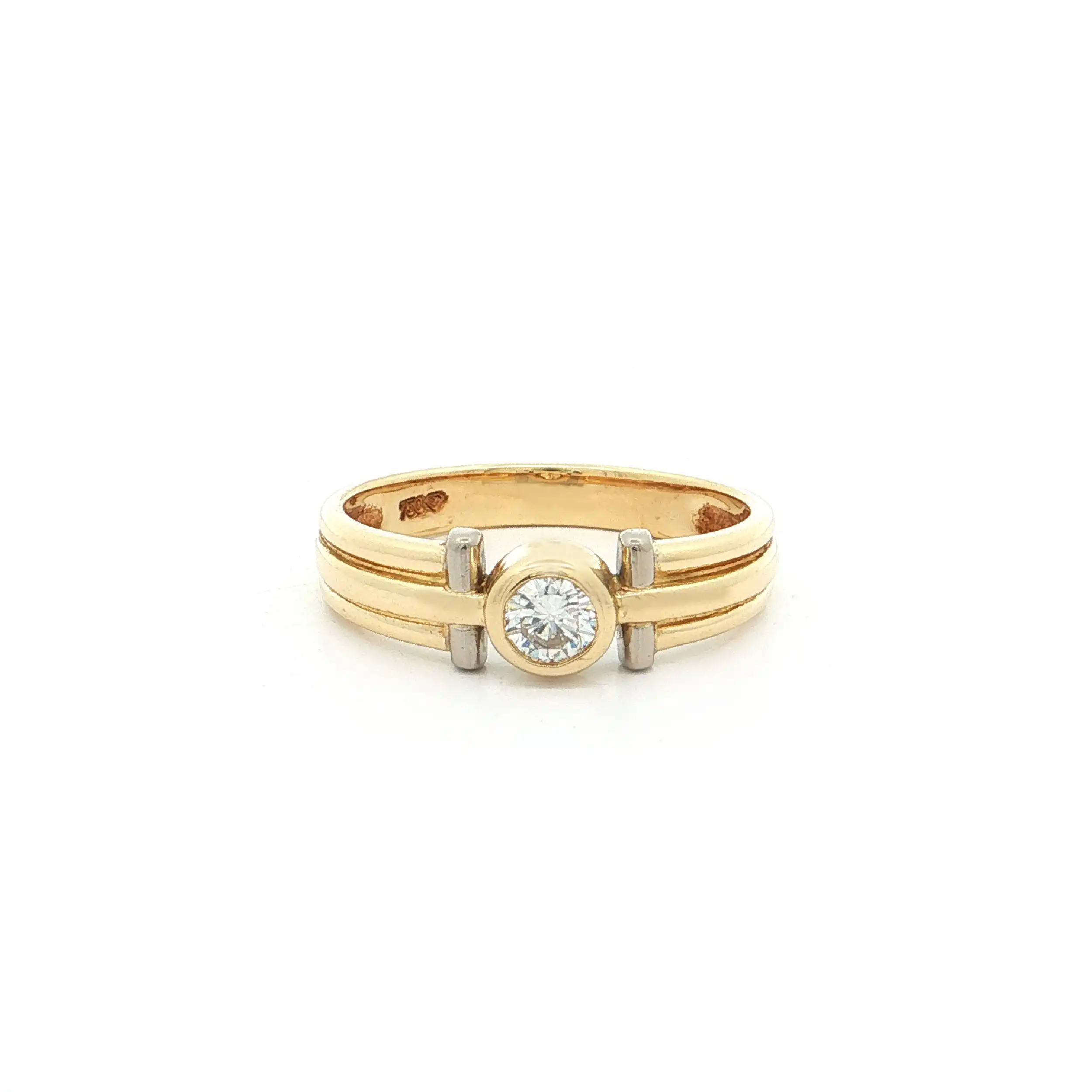 Ring Bicolor mit Brillant Ring Bicolor mit Brillant